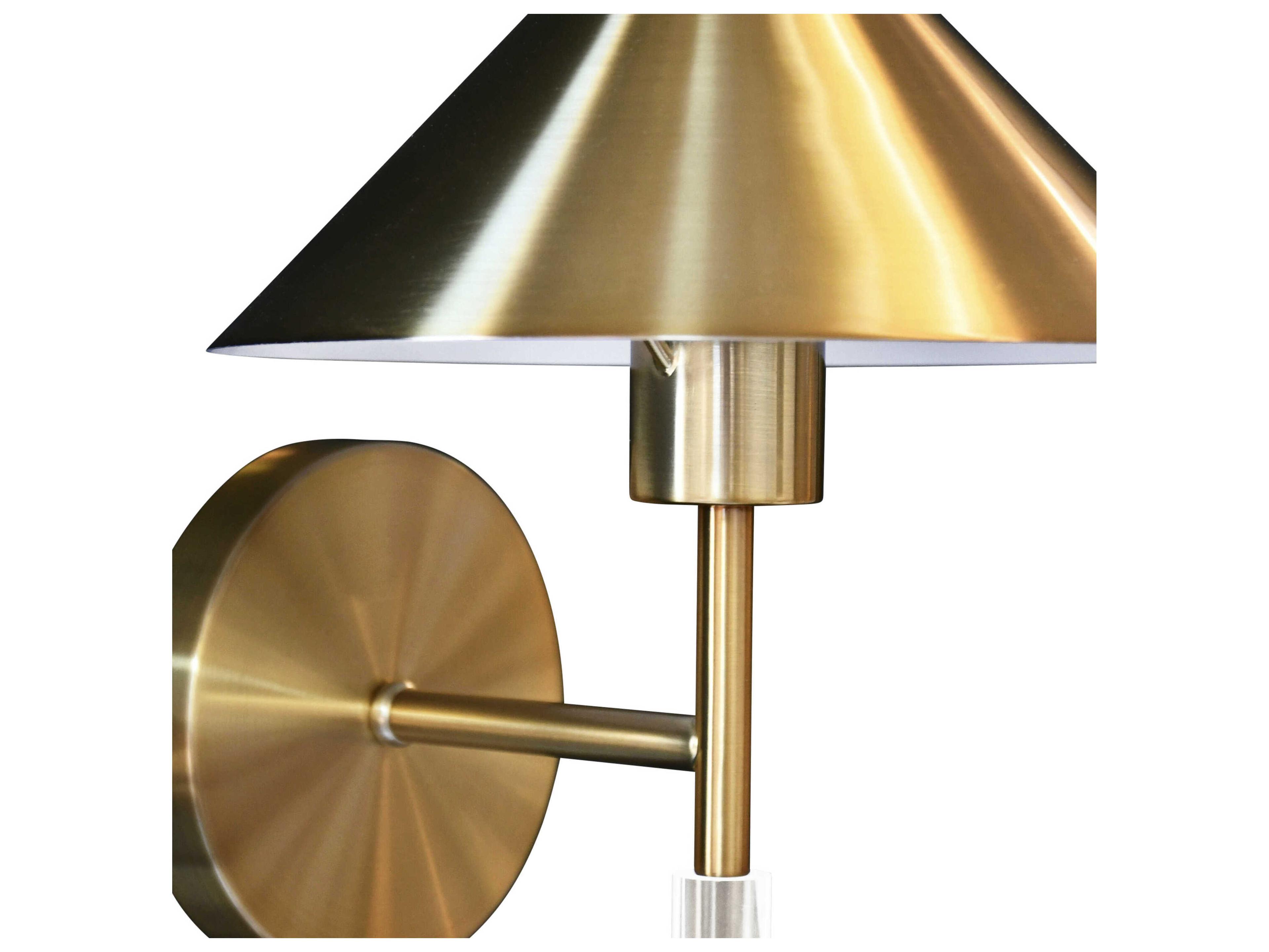 Worlds Away 1-Light Antique Brass Wall Sconce