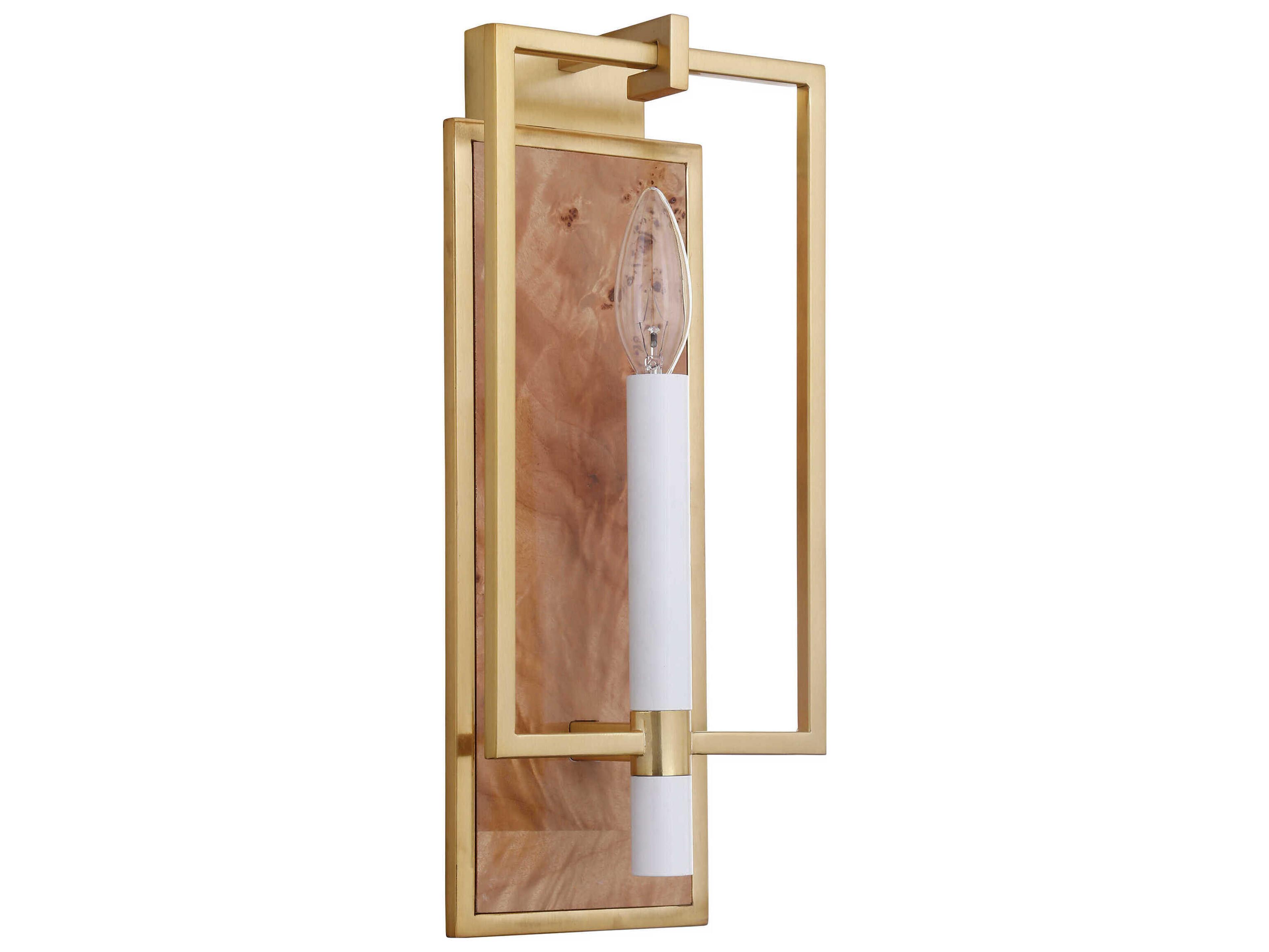1-Light Brushed Brass Wall Sconce