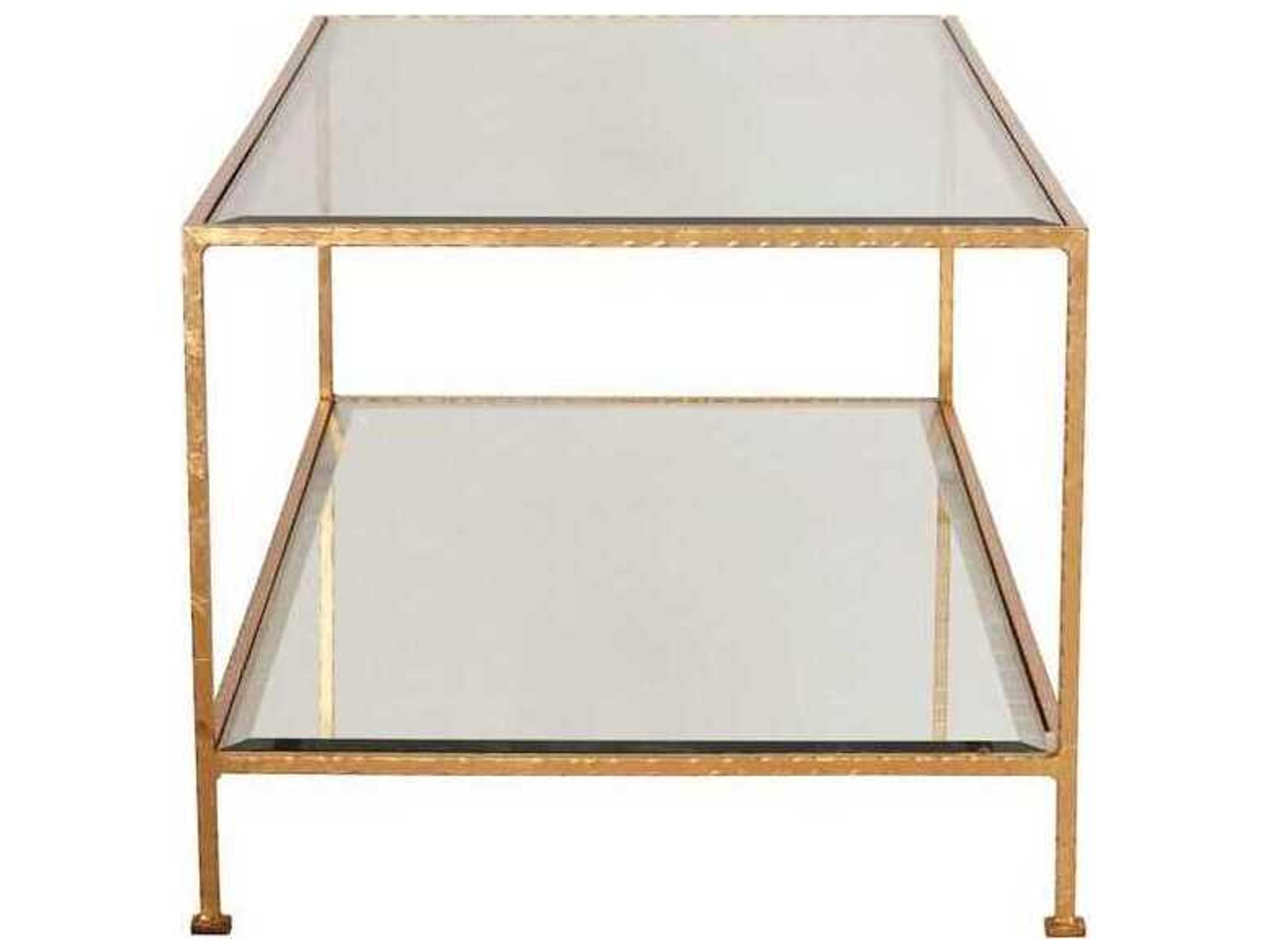 Worlds Away Rectangular Glass Coffee Table