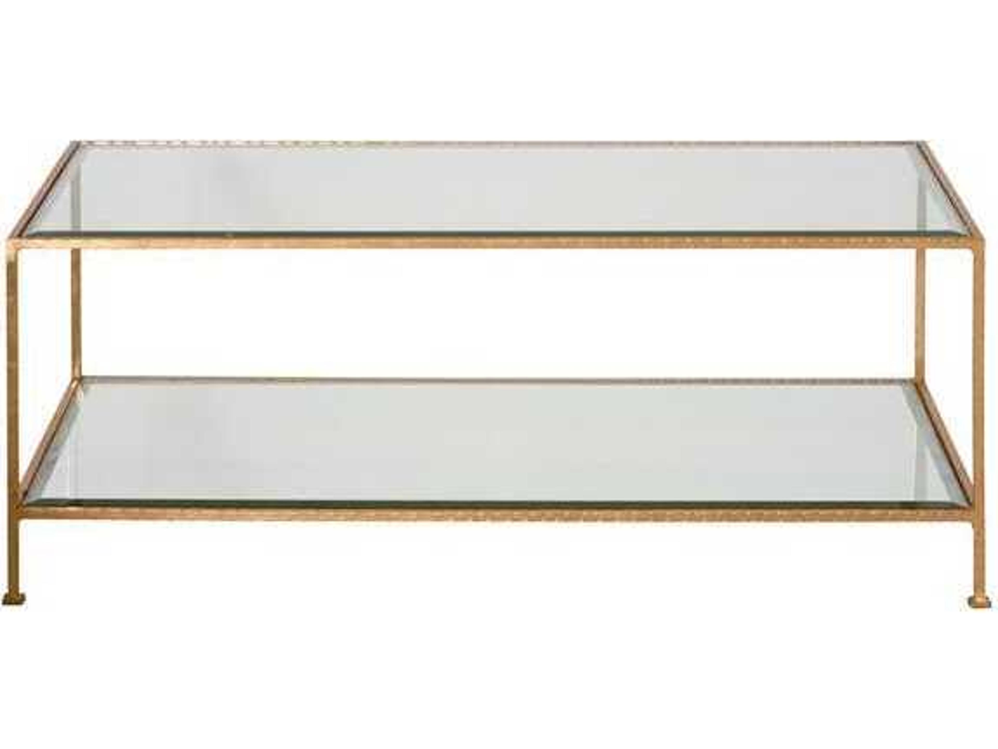 Worlds Away Rectangular Glass Coffee Table