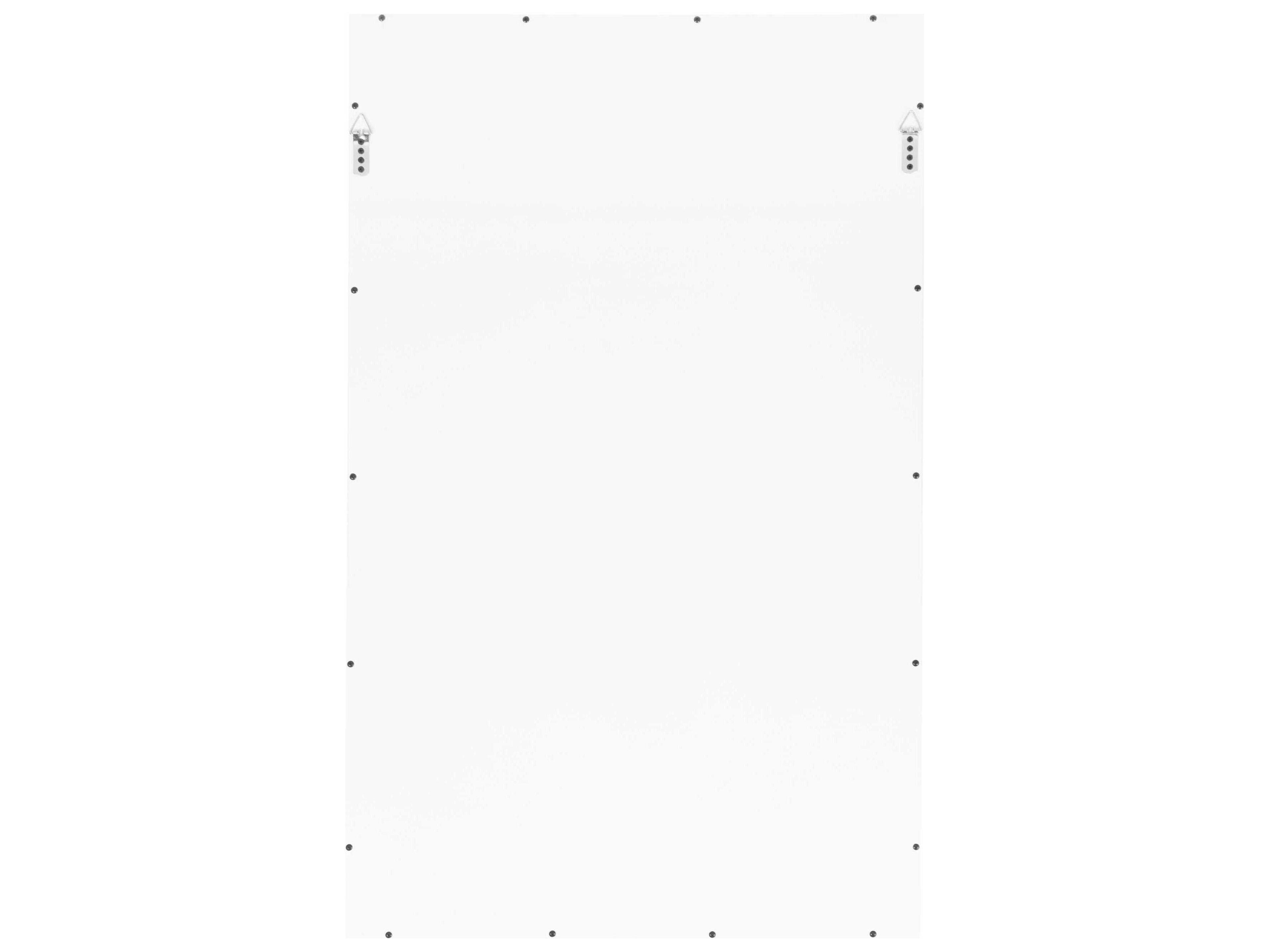 Worlds Away White Lacquer Rectangular Wall Mirror