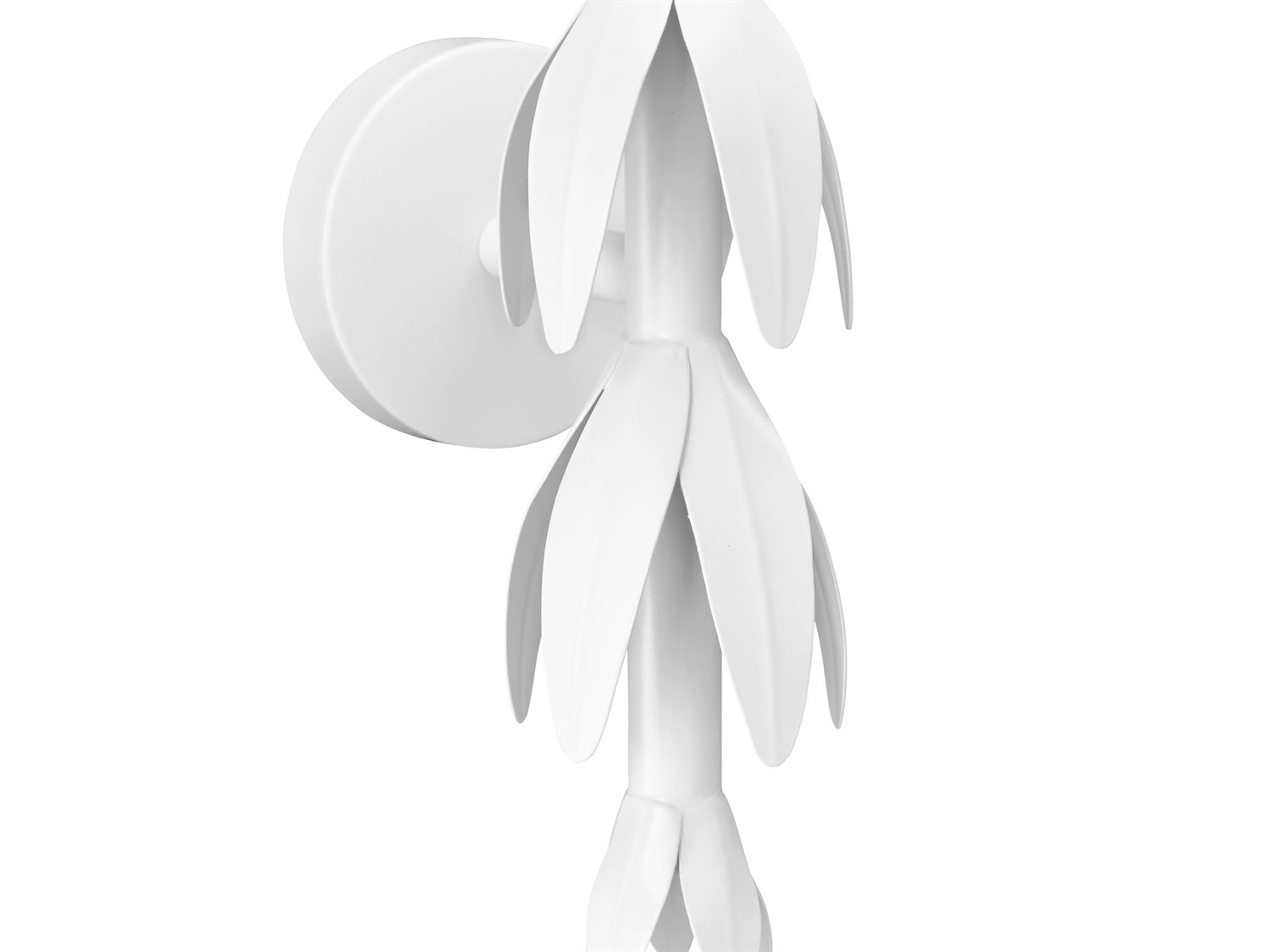 Worlds Away 1-Light Com White Wall Sconce