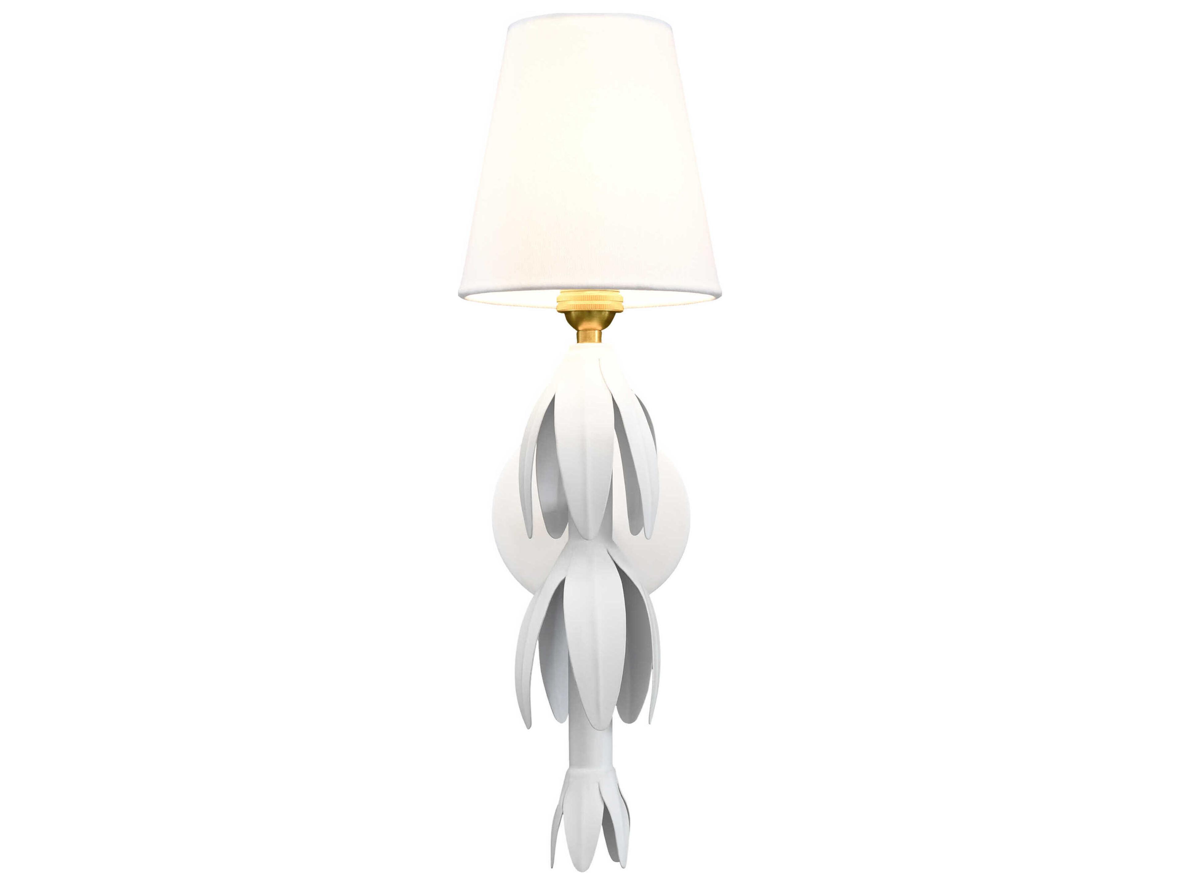 Worlds Away 1-Light White Wall Sconce