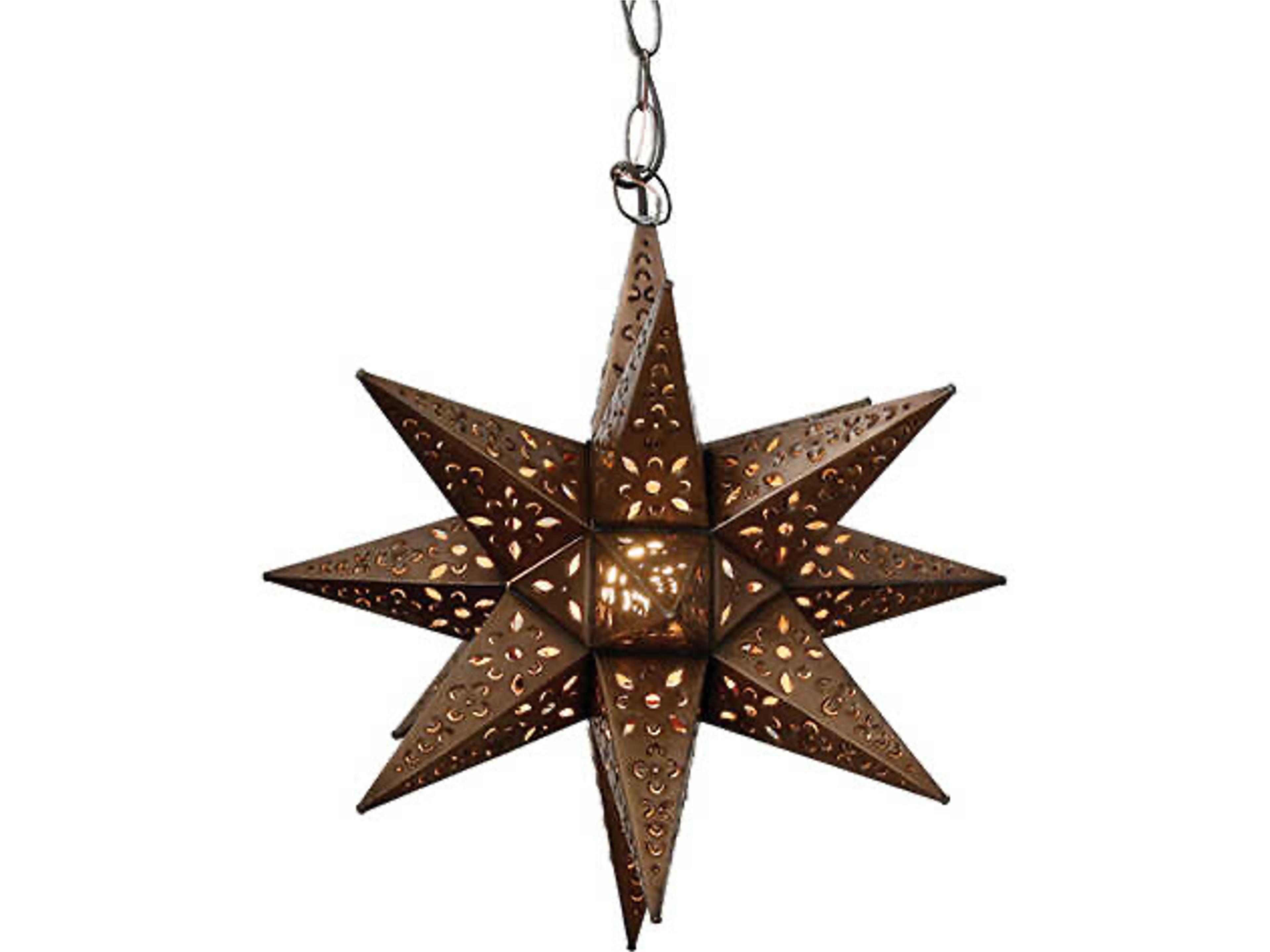 Tin Star Brown Sputnik Pendant
