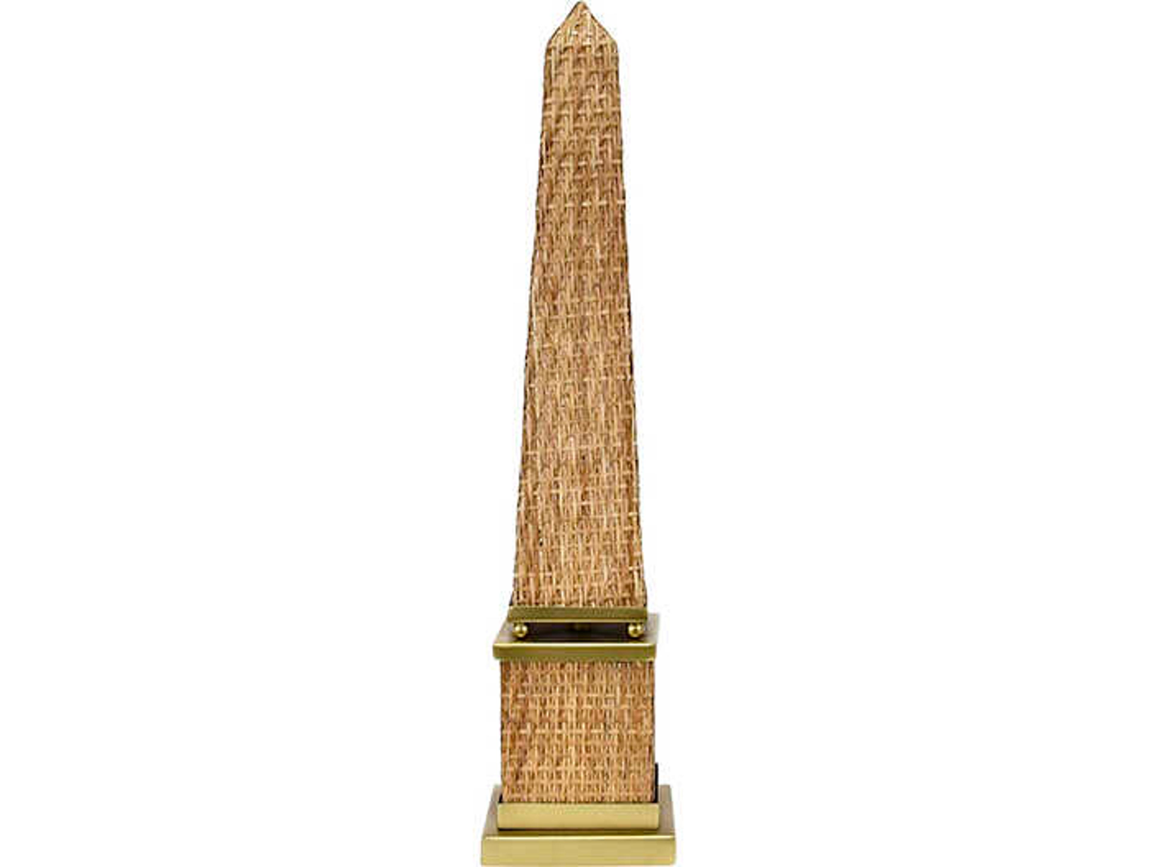 Worlds Away Titus Brown Obelisk Sculpture