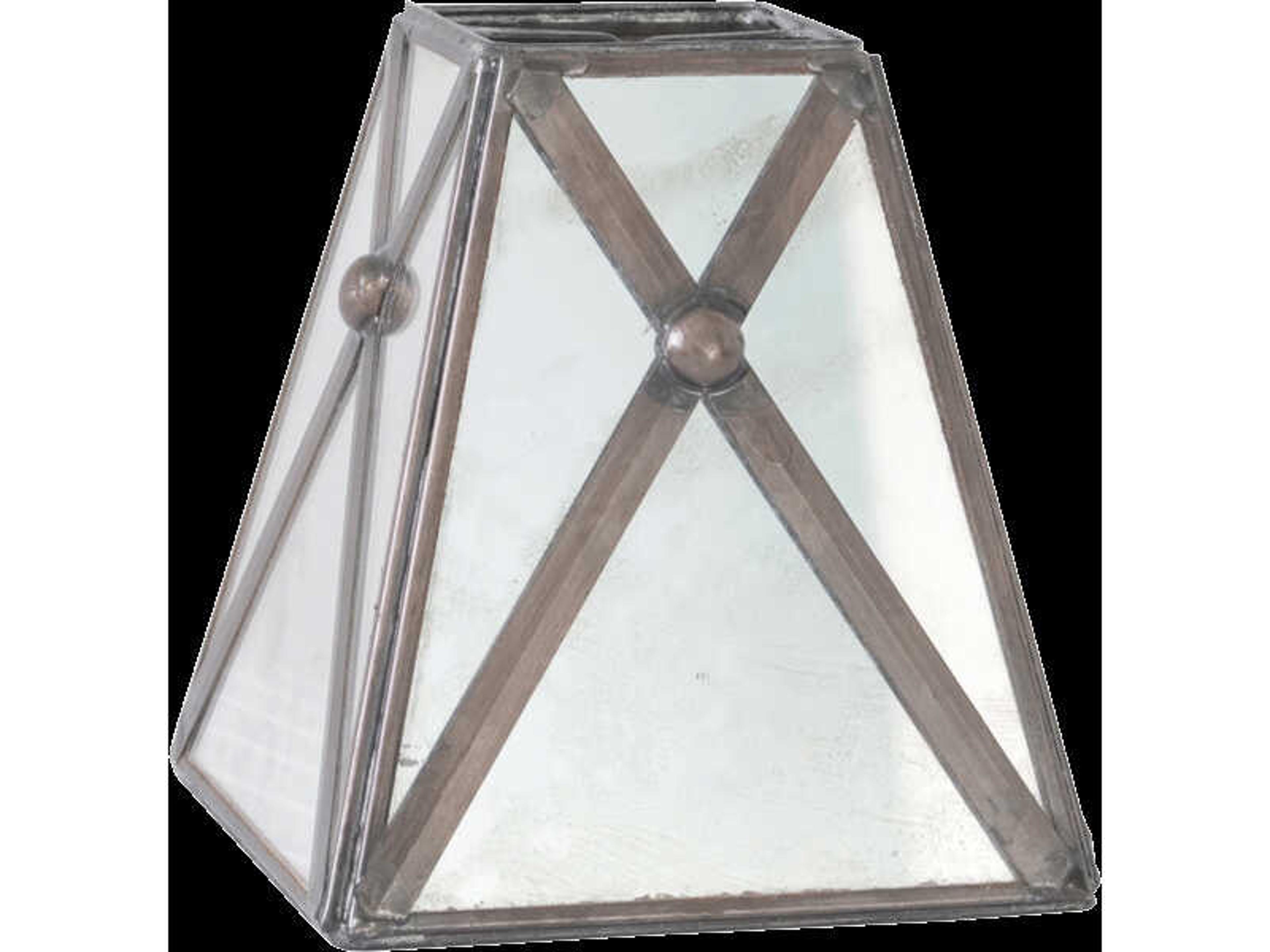 Crosshatch Mirror Clear Table Lamp