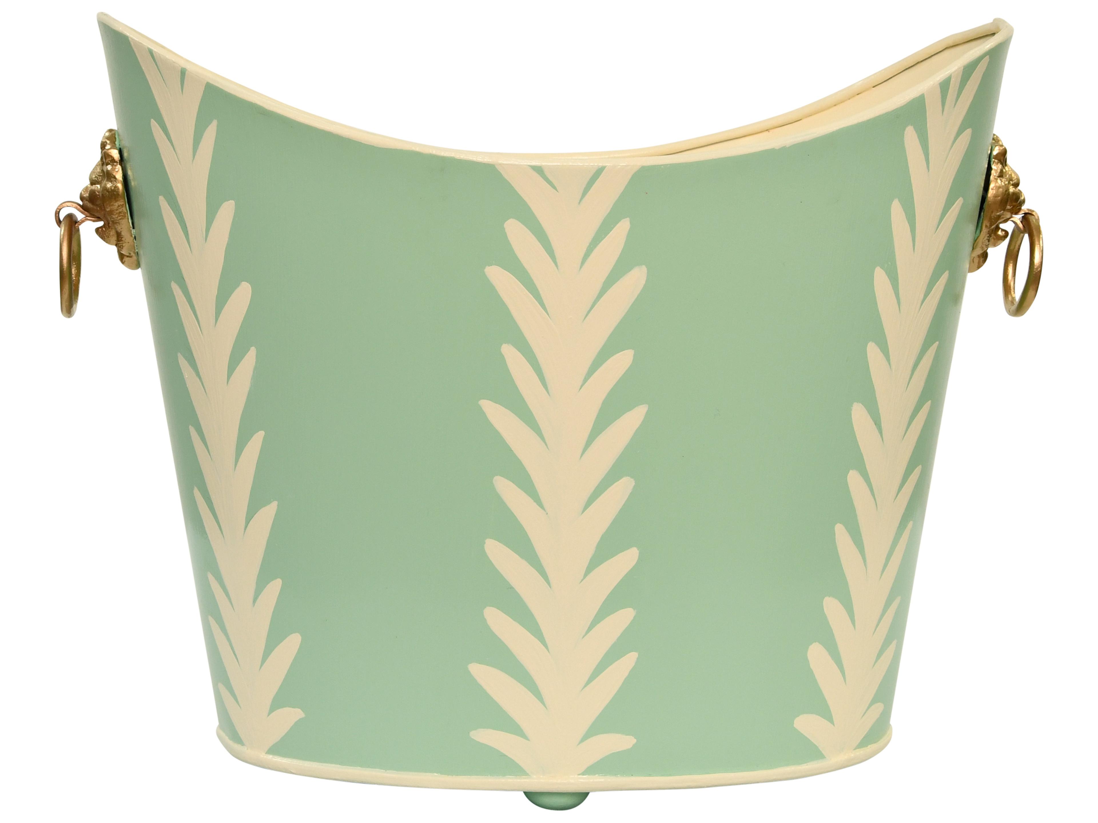 Worlds Away Green Storage Bin