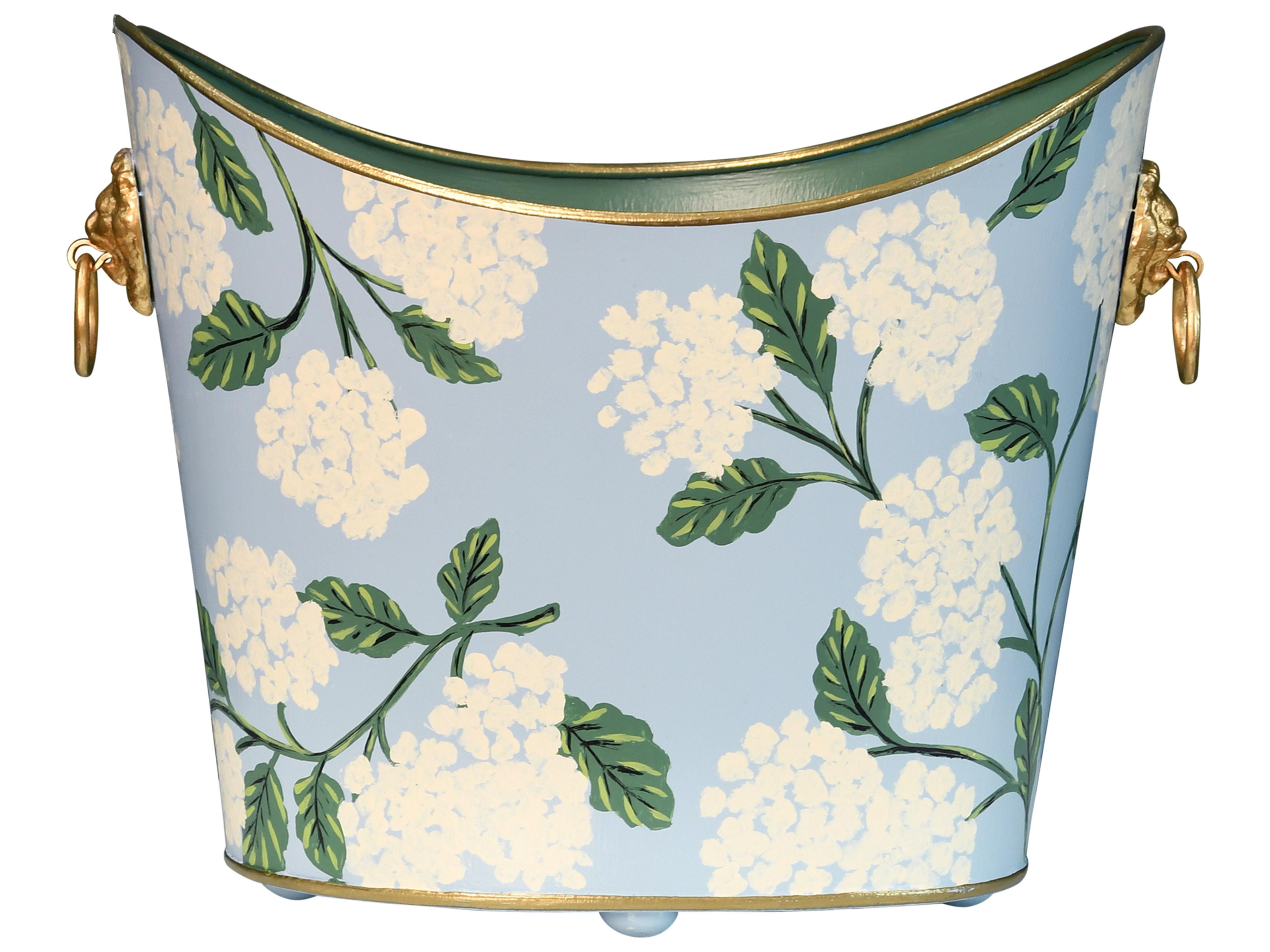 Worlds Away Light Blue Storage Bin