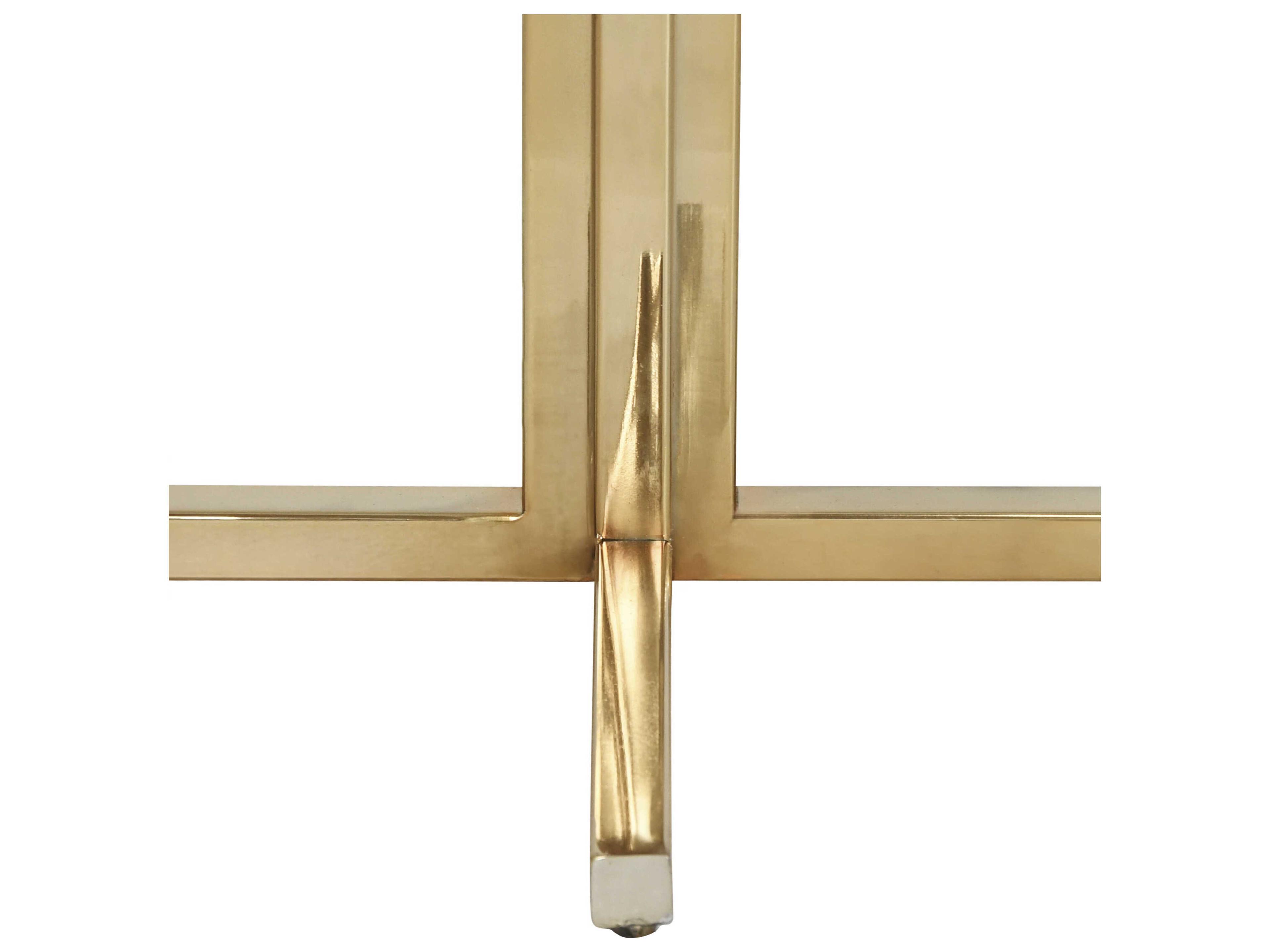 Worlds Away Round Marble Brass White End Table