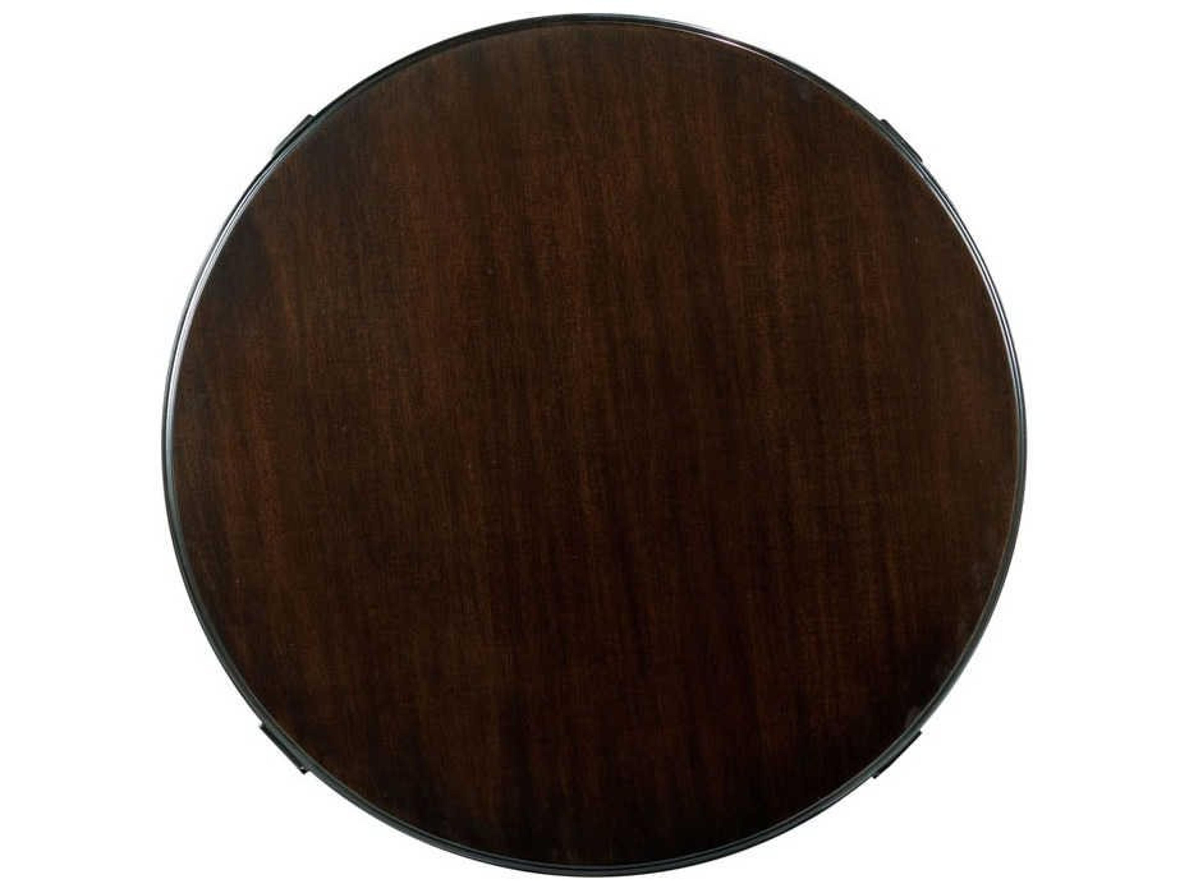 Woodbridge Addison Round Ebonized Mahogany End Table