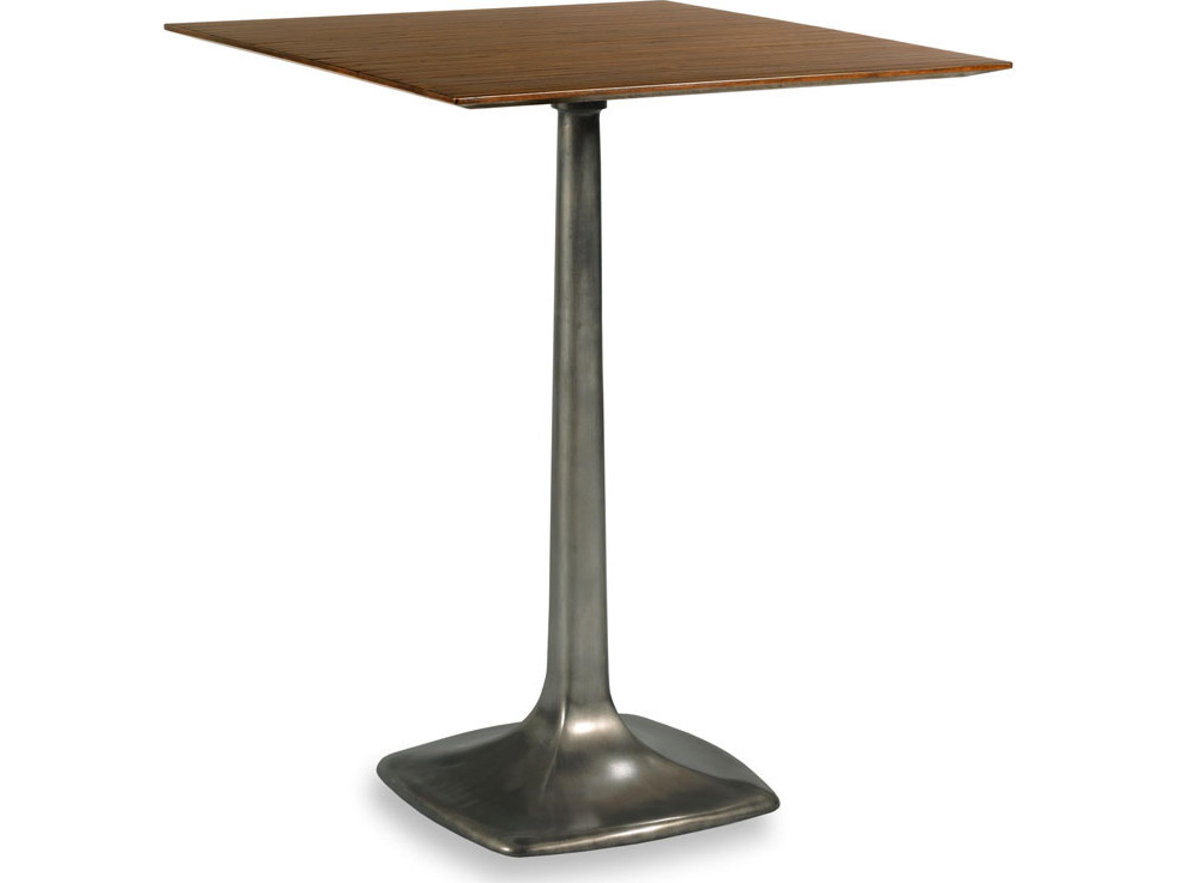 Calloway Square Pub Dining Table with Cherry Top and Gunmetal Base
