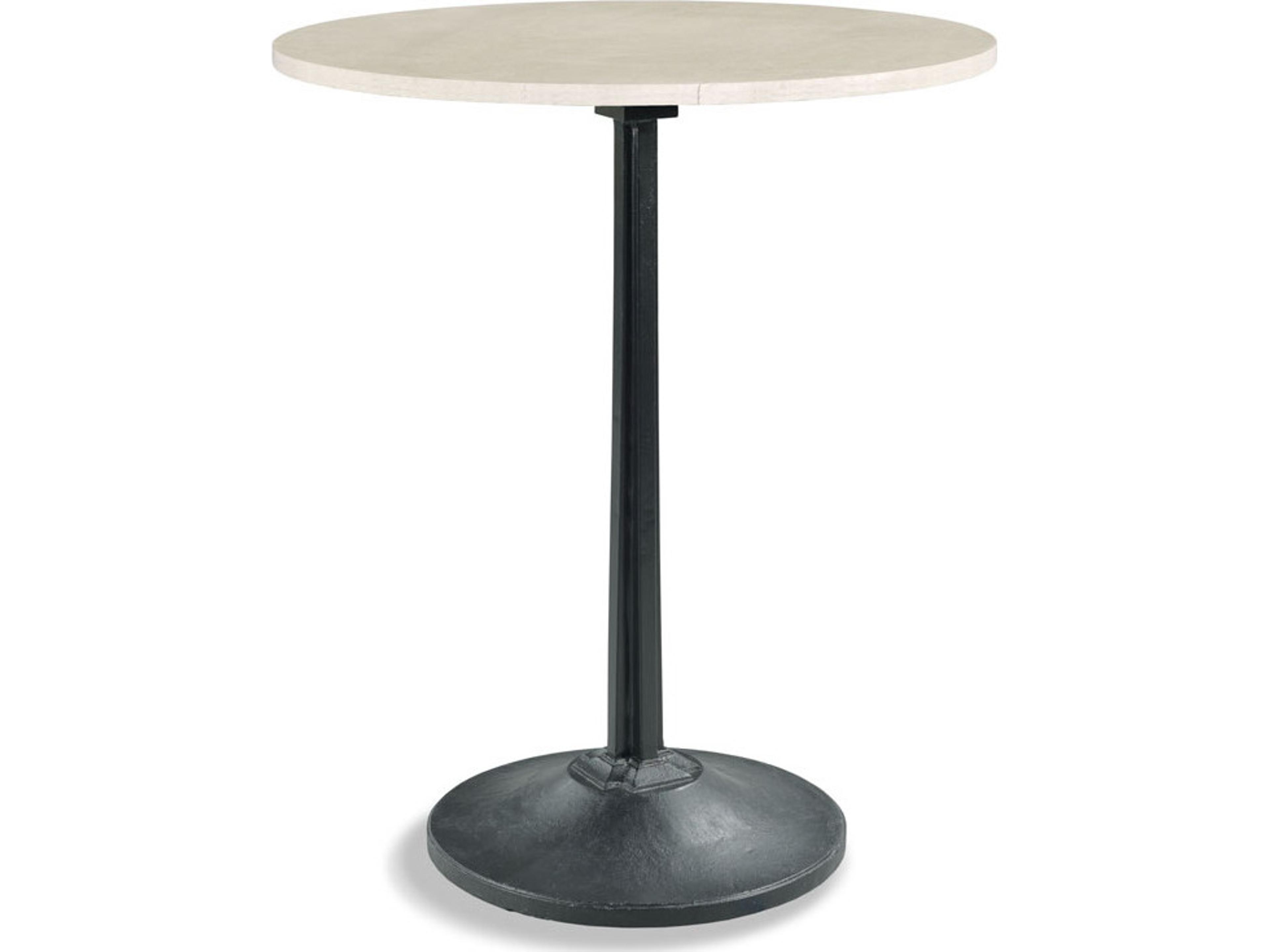 Winston Round Pub Table with Carrara Marble Top and Vista Base