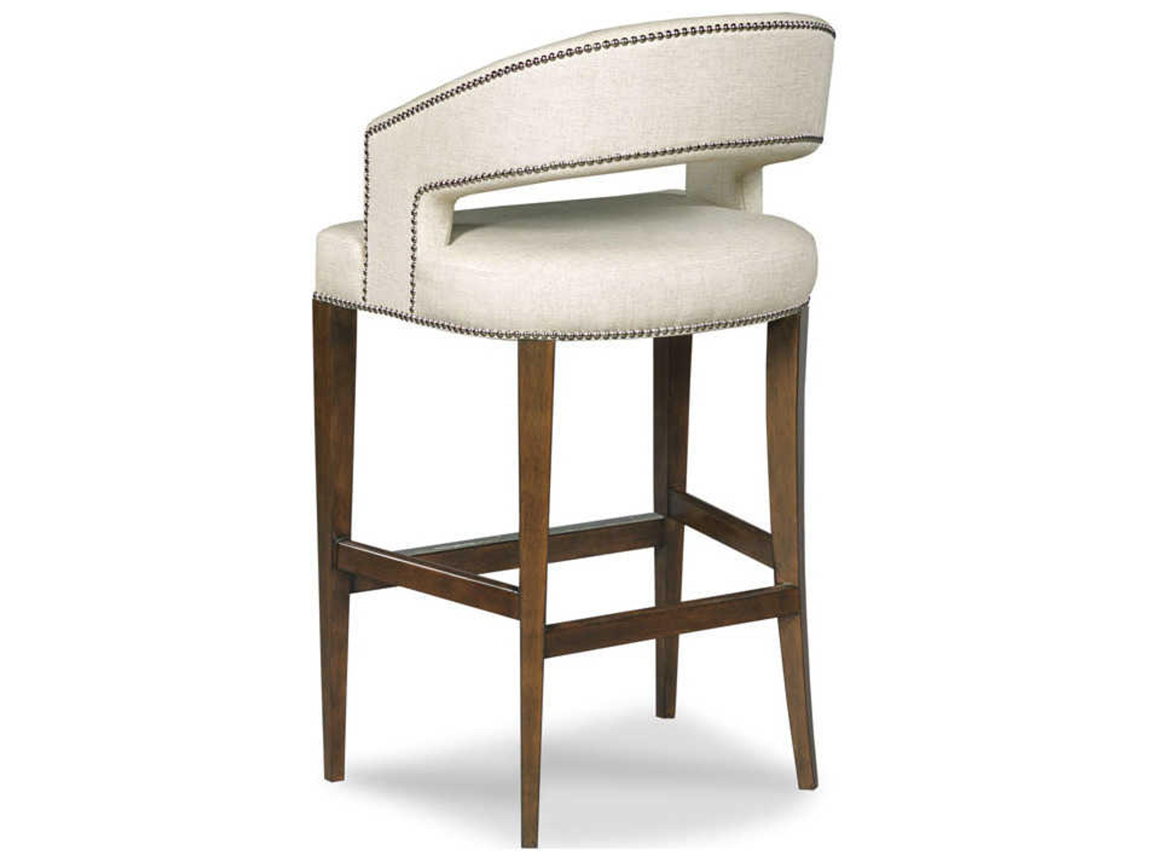 Woodbridge Annabelle Upholstered Hardwood Mink Bar Stool