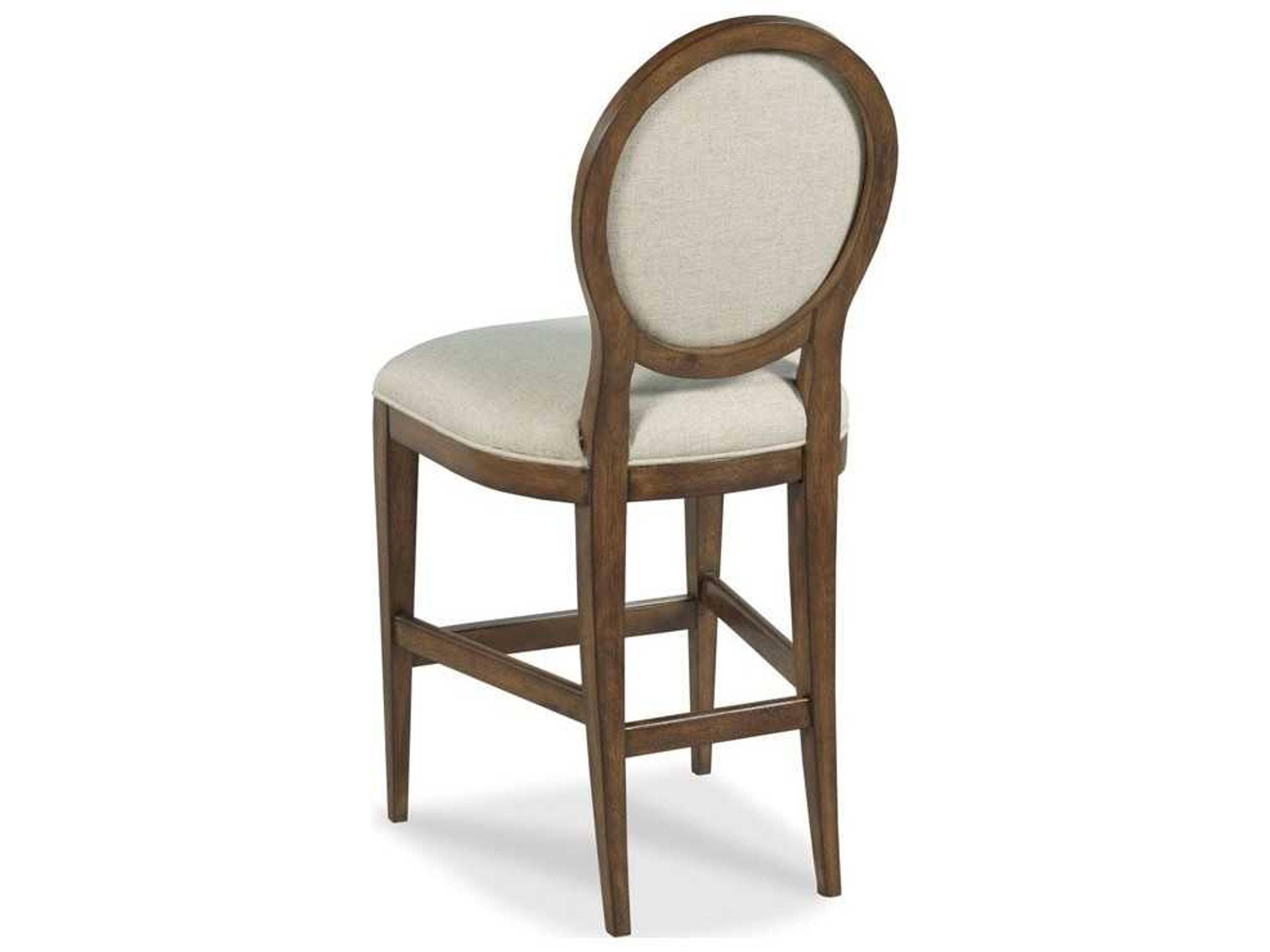 Woodbridge Ovale Upholstered Hardwood Tobacco Bar Stool