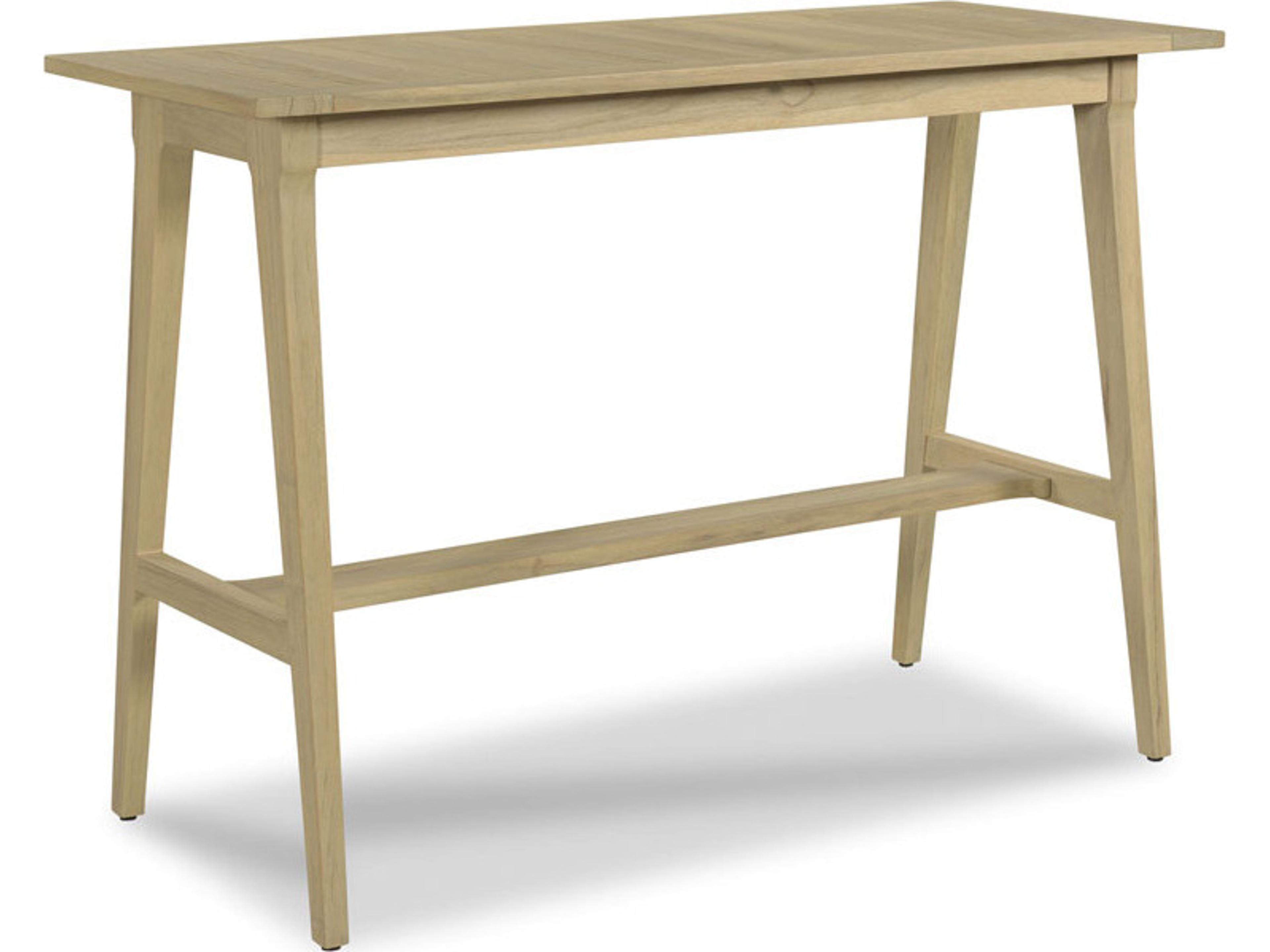 Bellevue Rectangle Bar Tasting Table in Weathered Teak