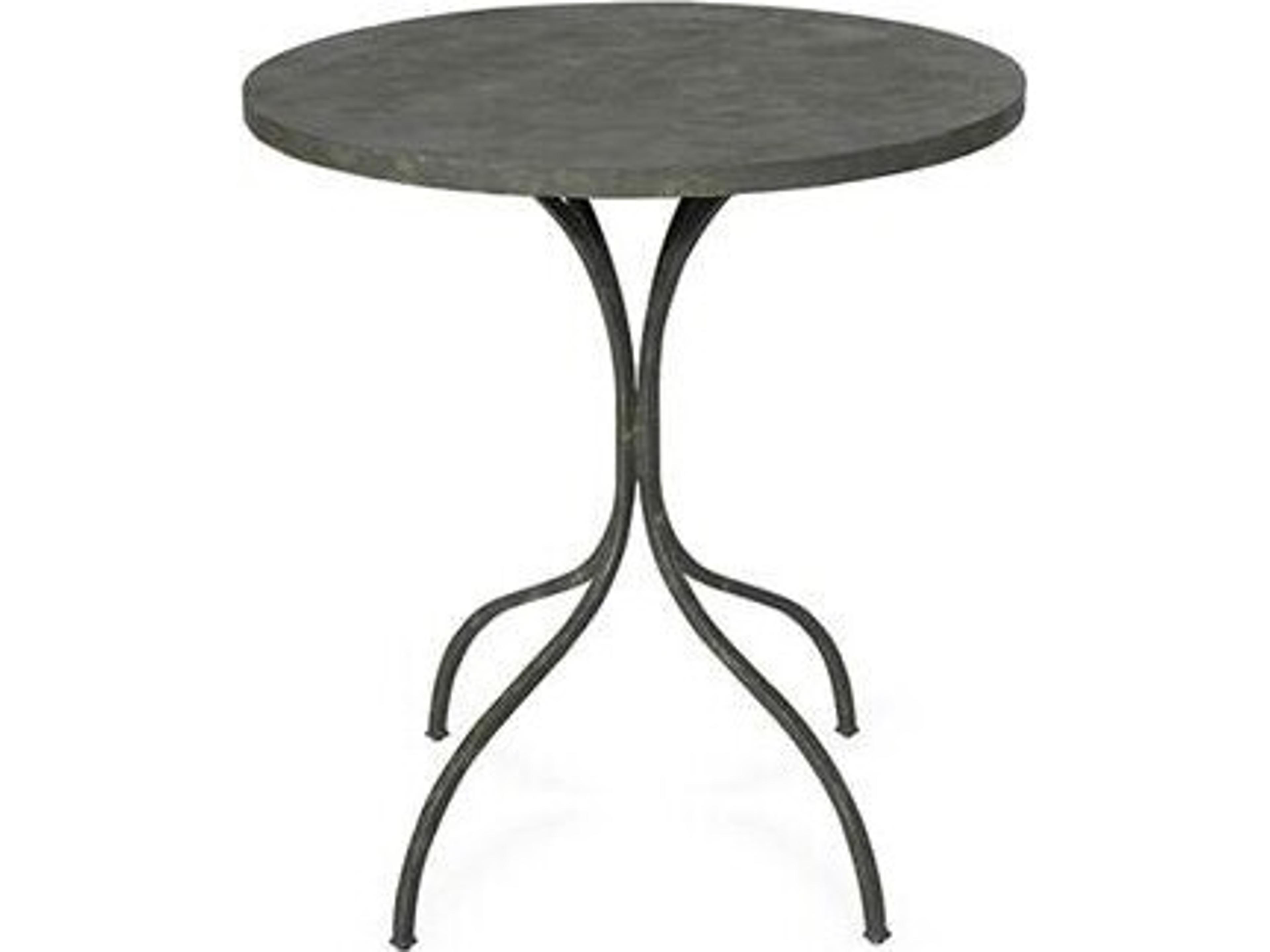 Moment Round Café Table in Verdigris Finish