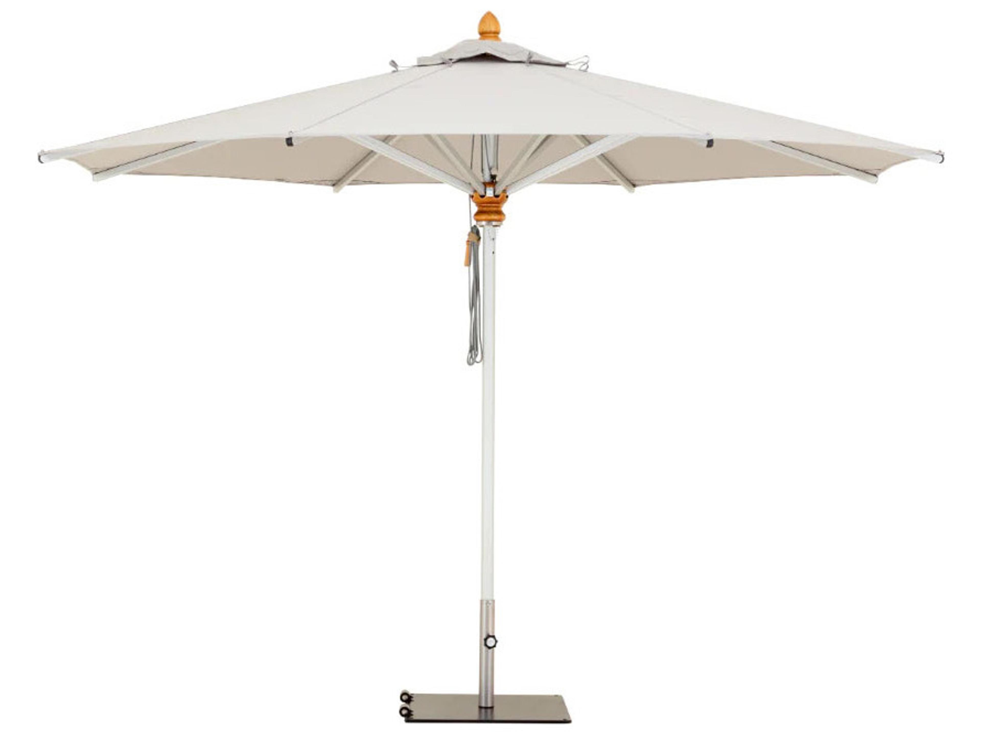 Bravura Aluminum 8.9 Foot Octagon Pulley Lift Outdoor Umbrella