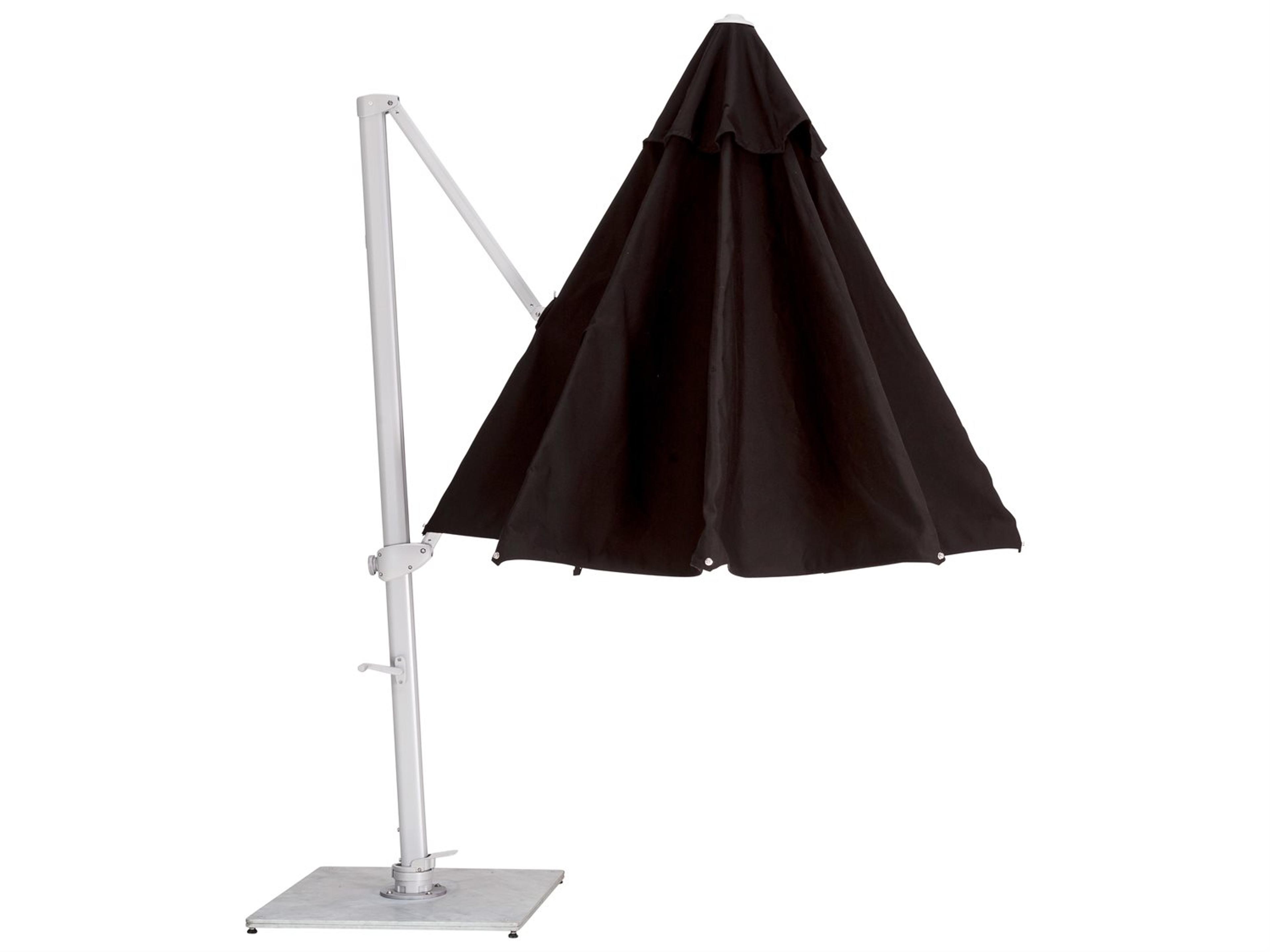 Woodline Shade Solutions Pavone Aluminum Cantilever 11.5 Foot Octagon Crank Lift Patio Umbrella