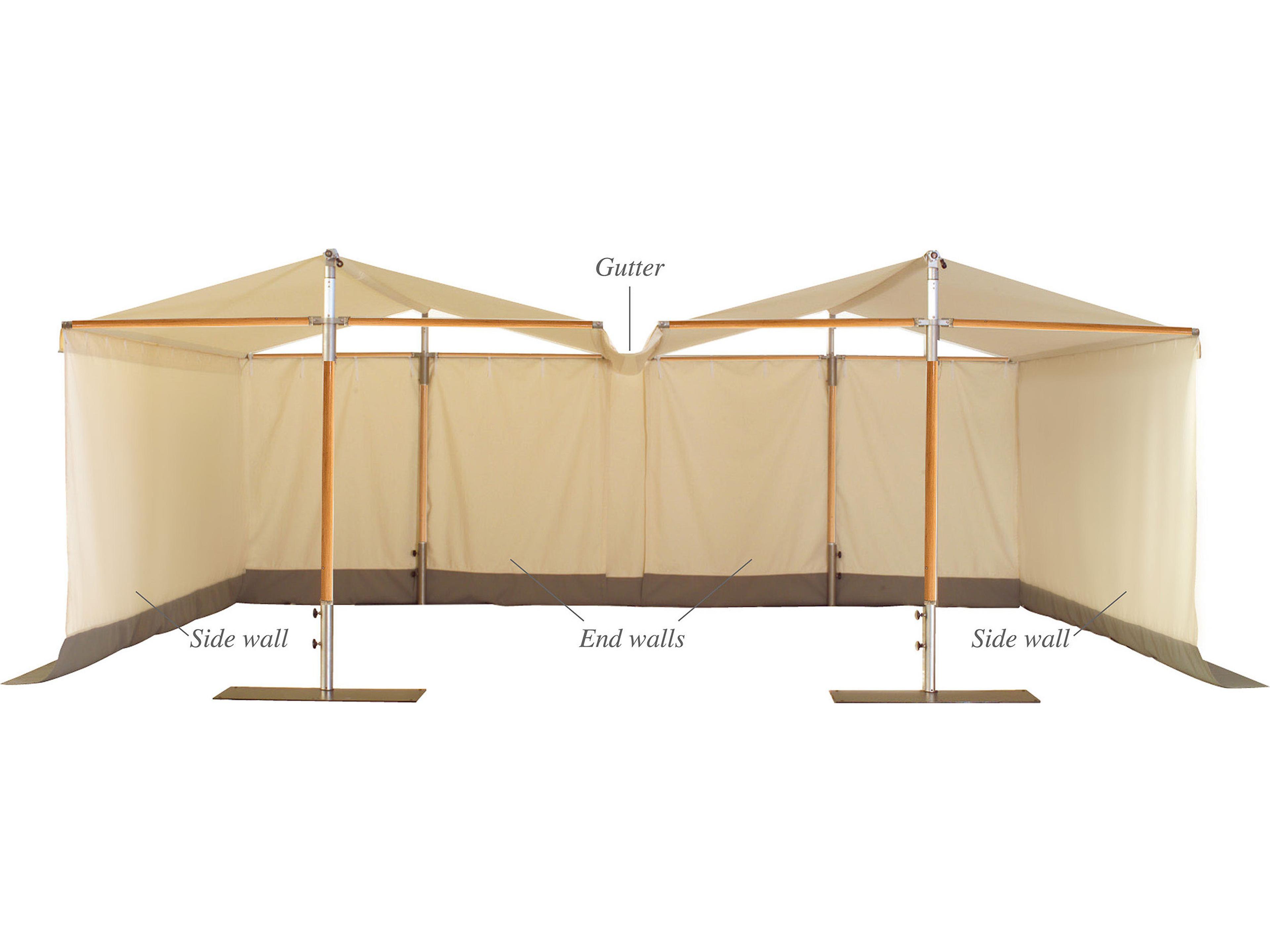Woodline Shade Solutions Papillon 15 x 9.8 Foot Rectangular Pavilion