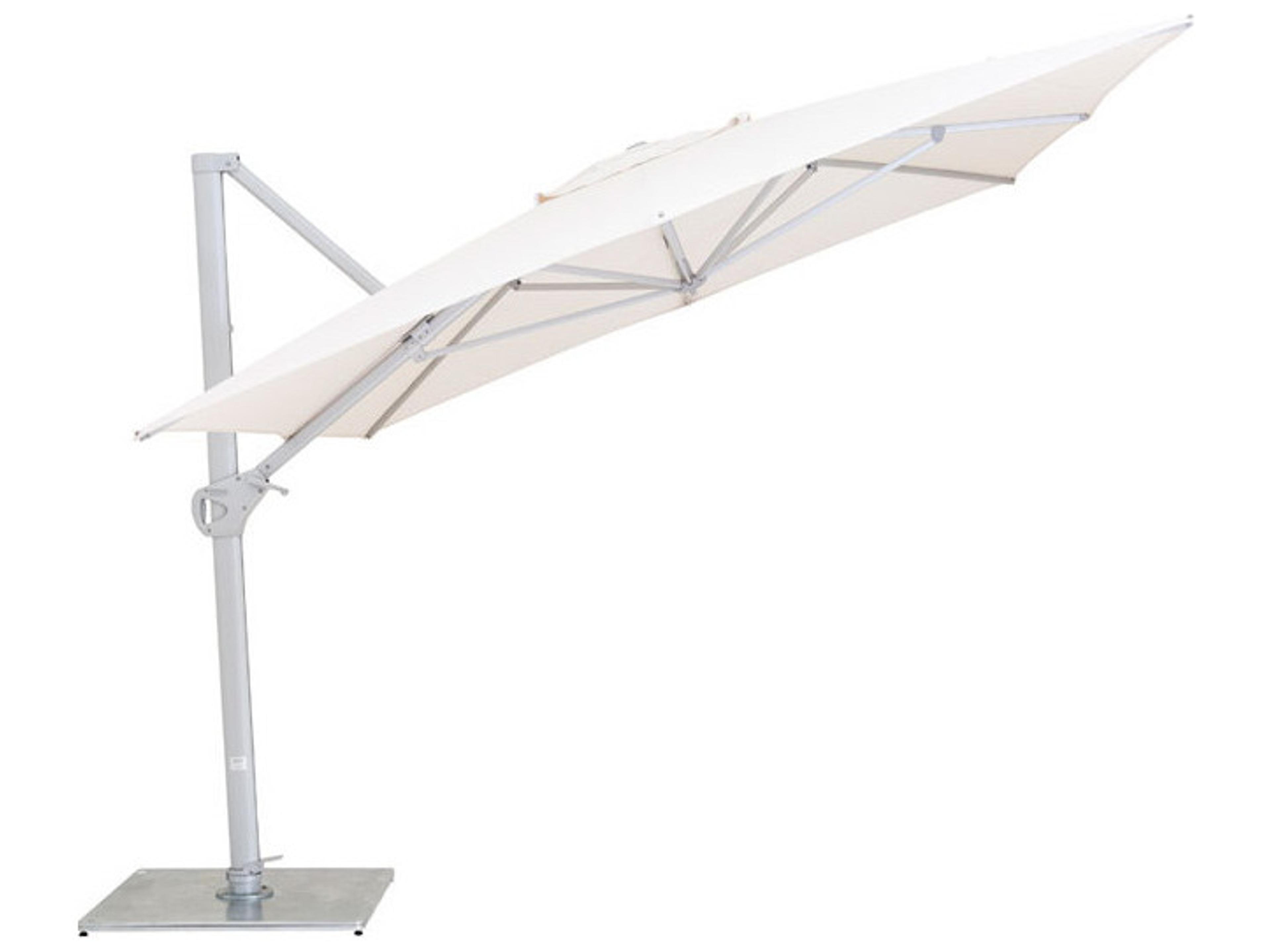 Woodline Shade Solutions Pavone 10 x 13 Foot Rectangular Outdoor Umbrella with Grip Handle