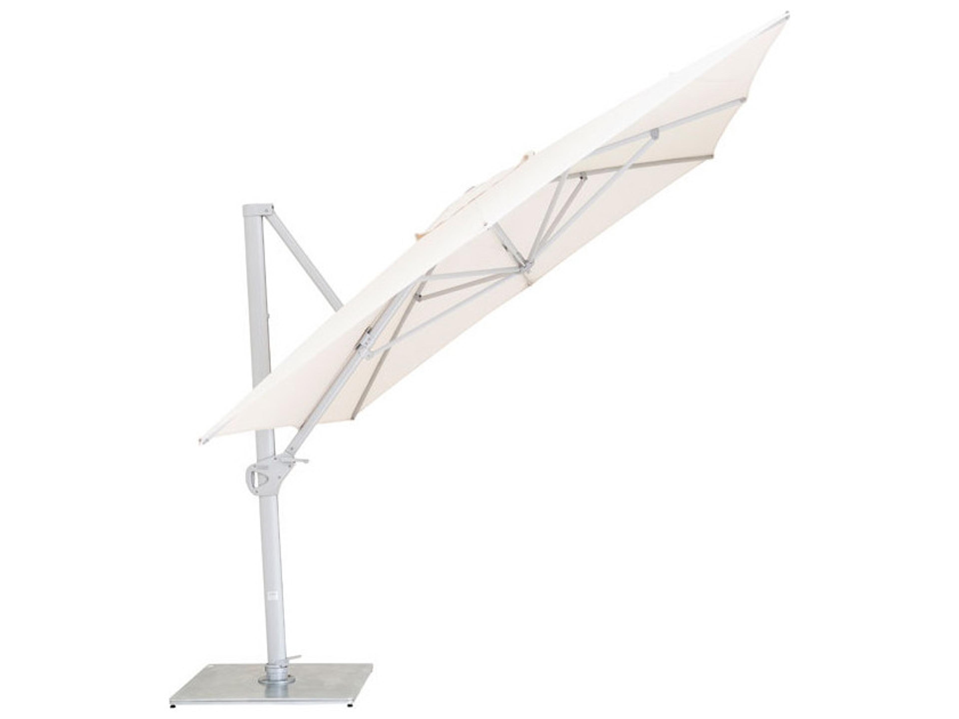 Woodline Shade Solutions Pavone 10 x 13 Foot Rectangular Outdoor Umbrella with Grip Handle