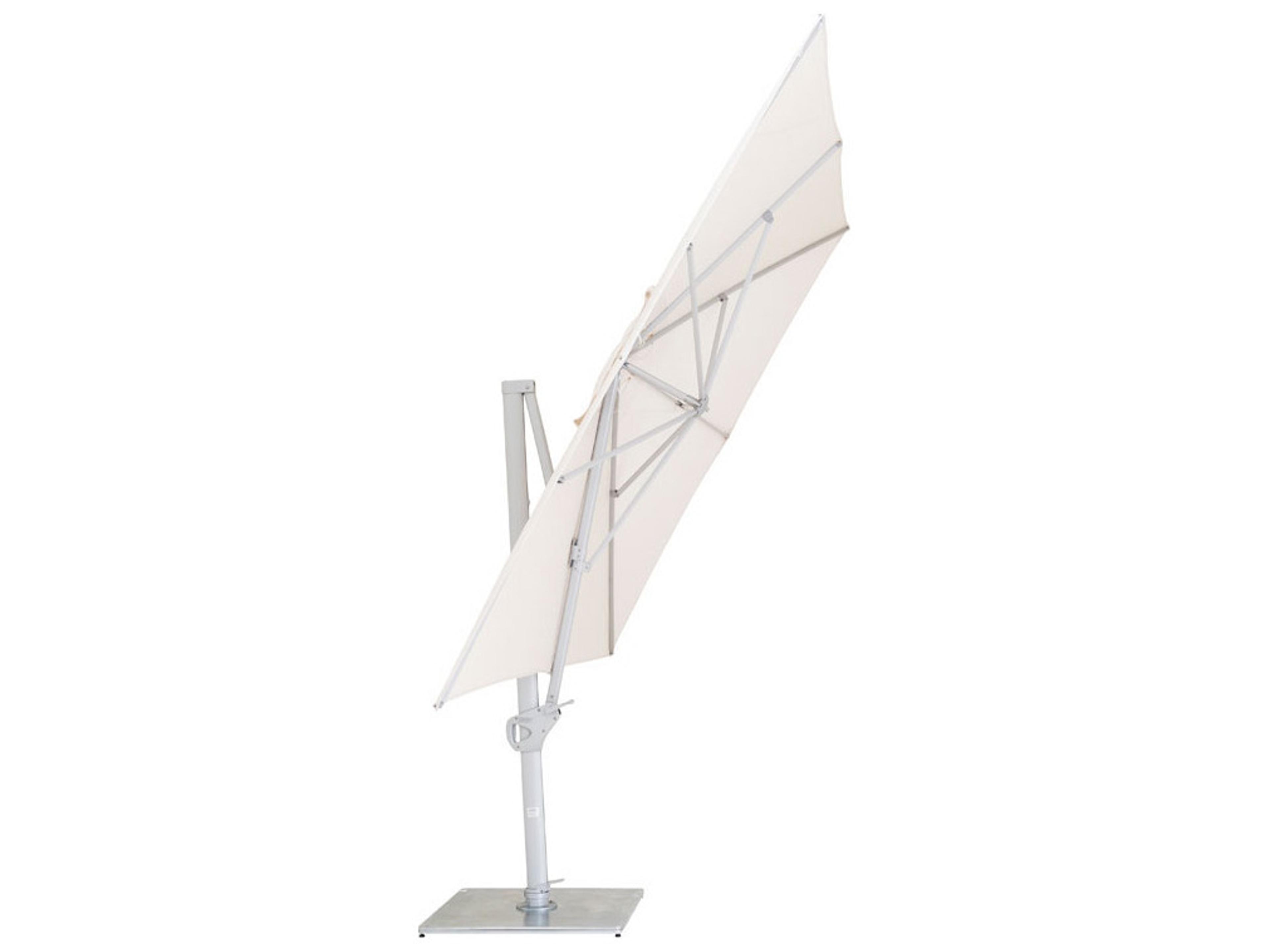 Woodline Shade Solutions Pavone 10 x 13 Foot Rectangular Outdoor Umbrella with Grip Handle