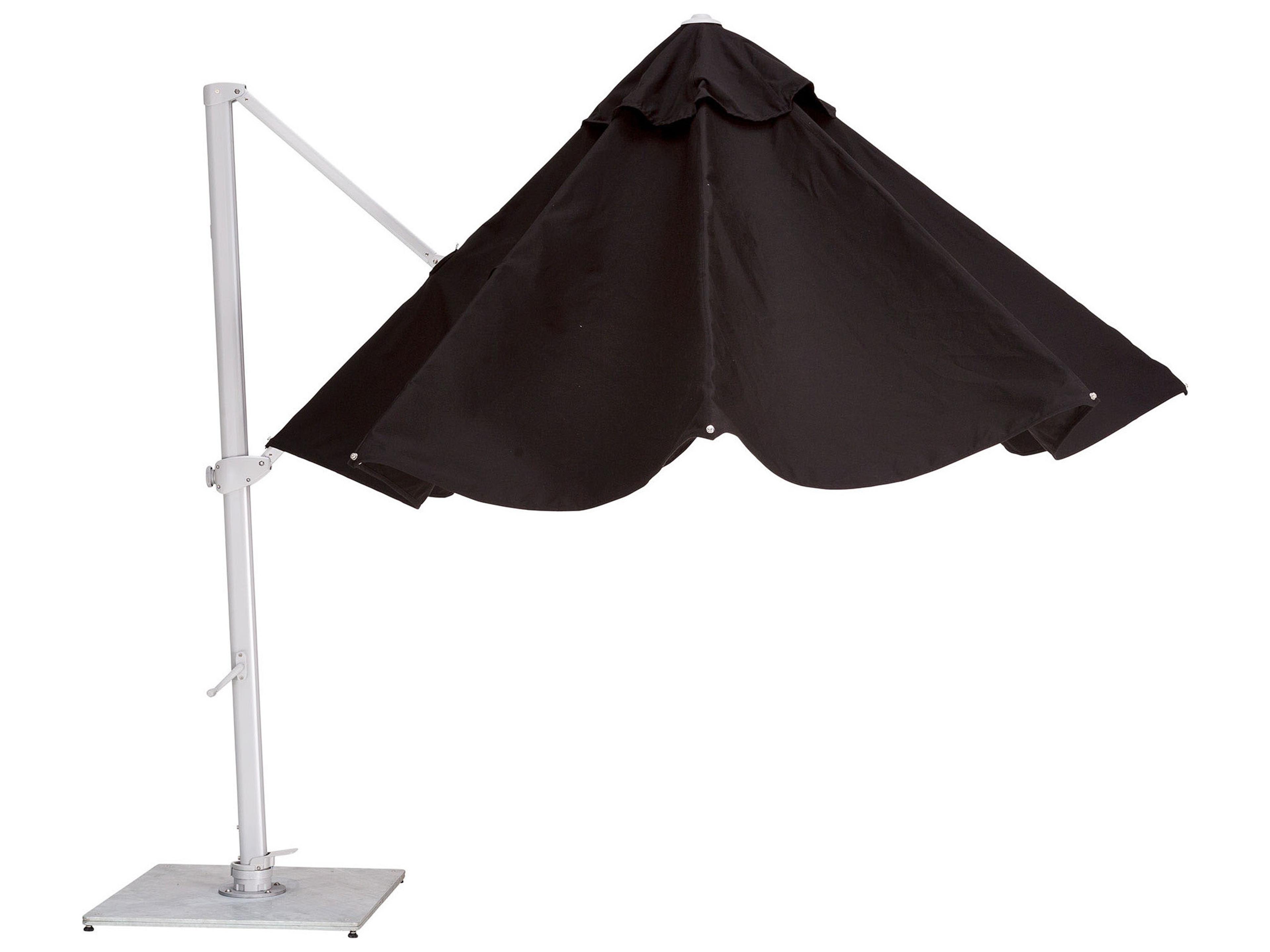 Woodline Shade Solutions Pavone 11.5 Foot Round Outdoor Patio Umbrella with Grip Handle