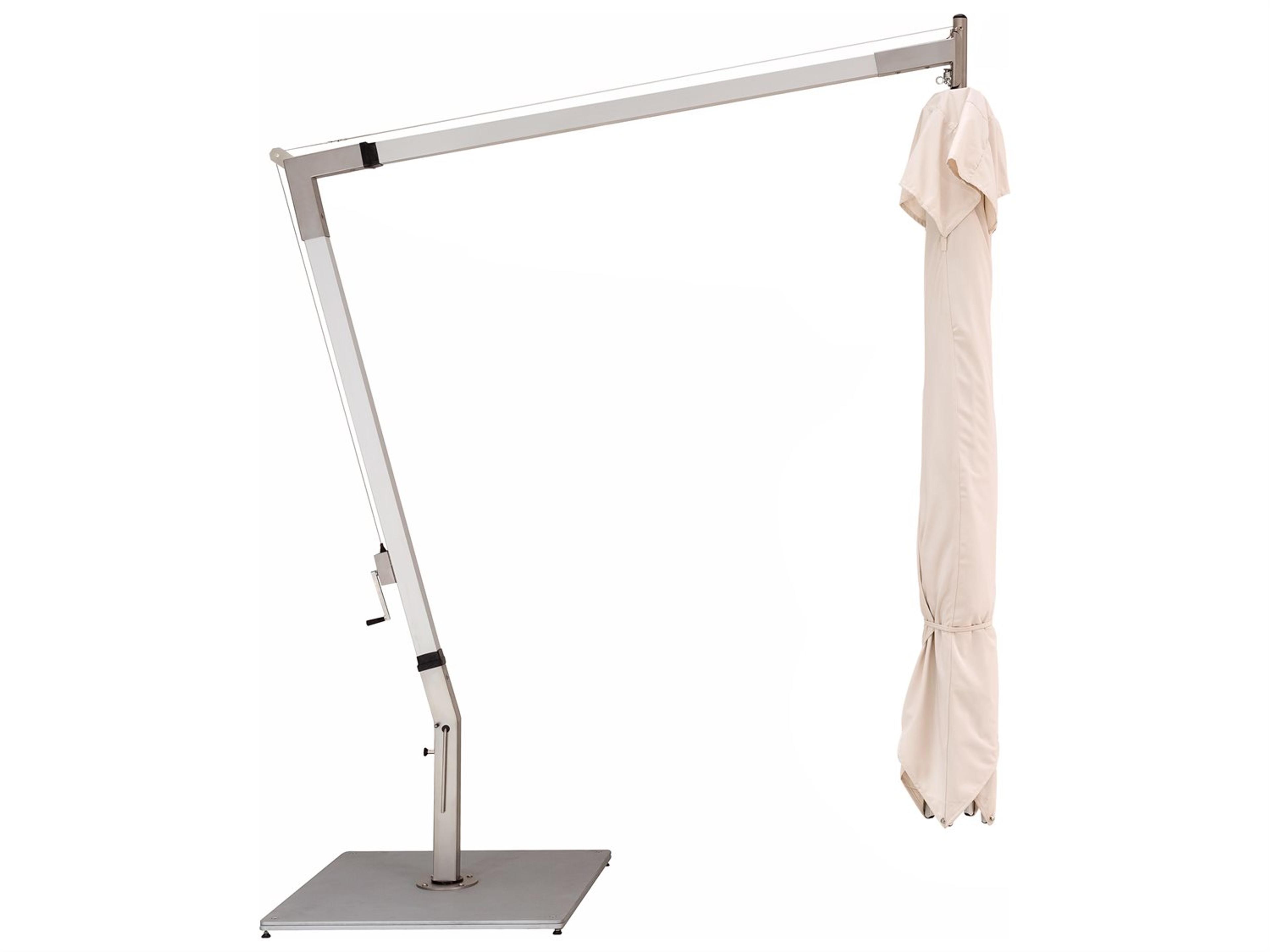 Woodline Shade Solutions Pendulum Aluminum Cantilever 13 x 9.8 Foot Rectangular Crank Lift Outdoor Umbrella