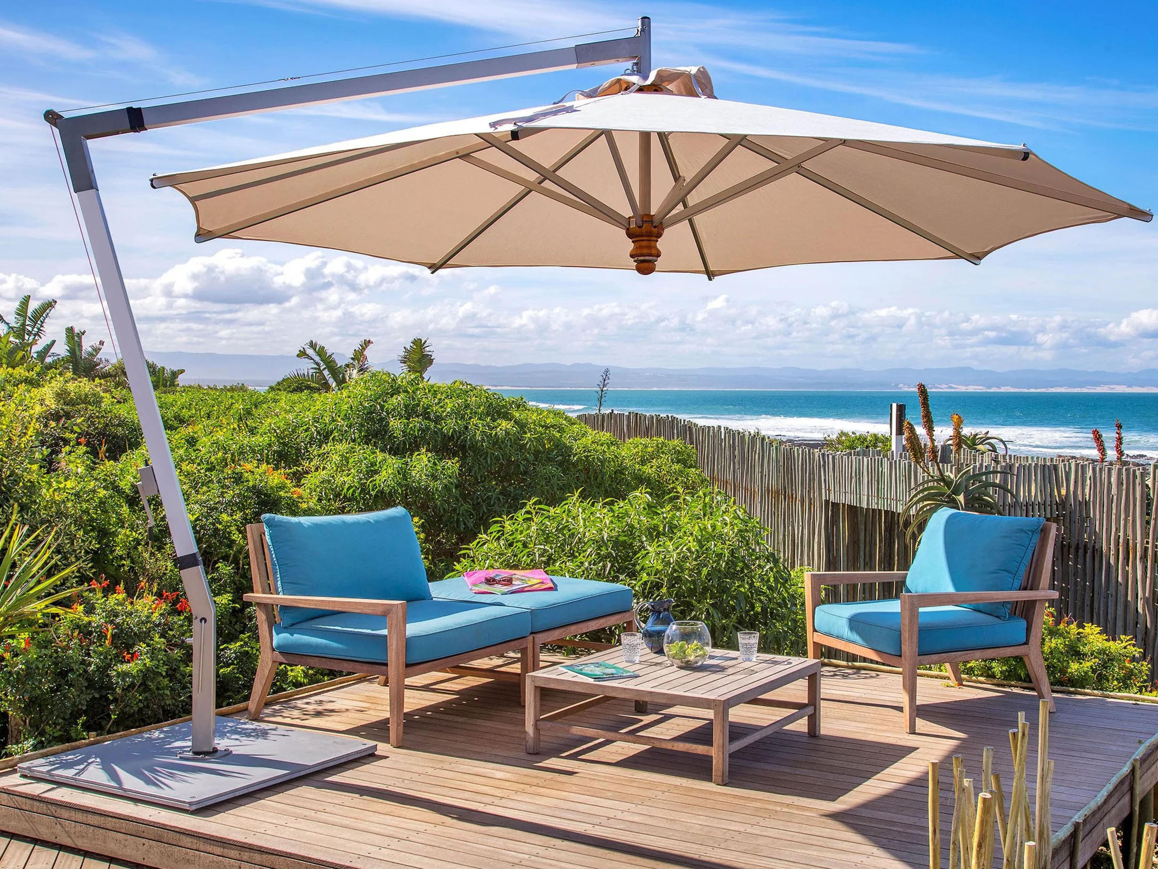 Pendulum Aluminum Cantilever 13 Foot Octagon Crank Lift Patio Umbrella