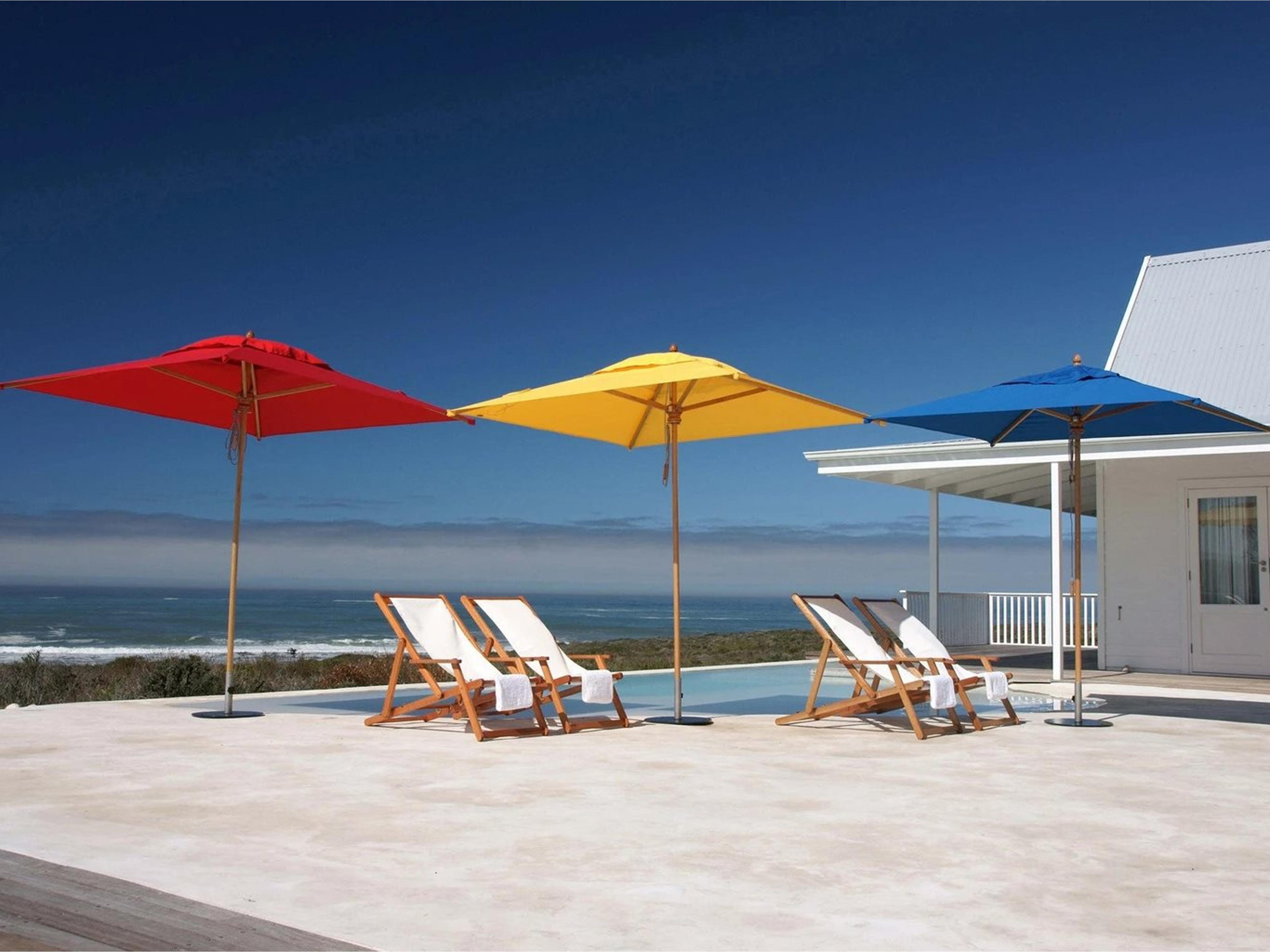 Woodline Shade Solutions Safari Eucalyptus 7.5 Foot Square Pulley Lift Outdoor Umbrella