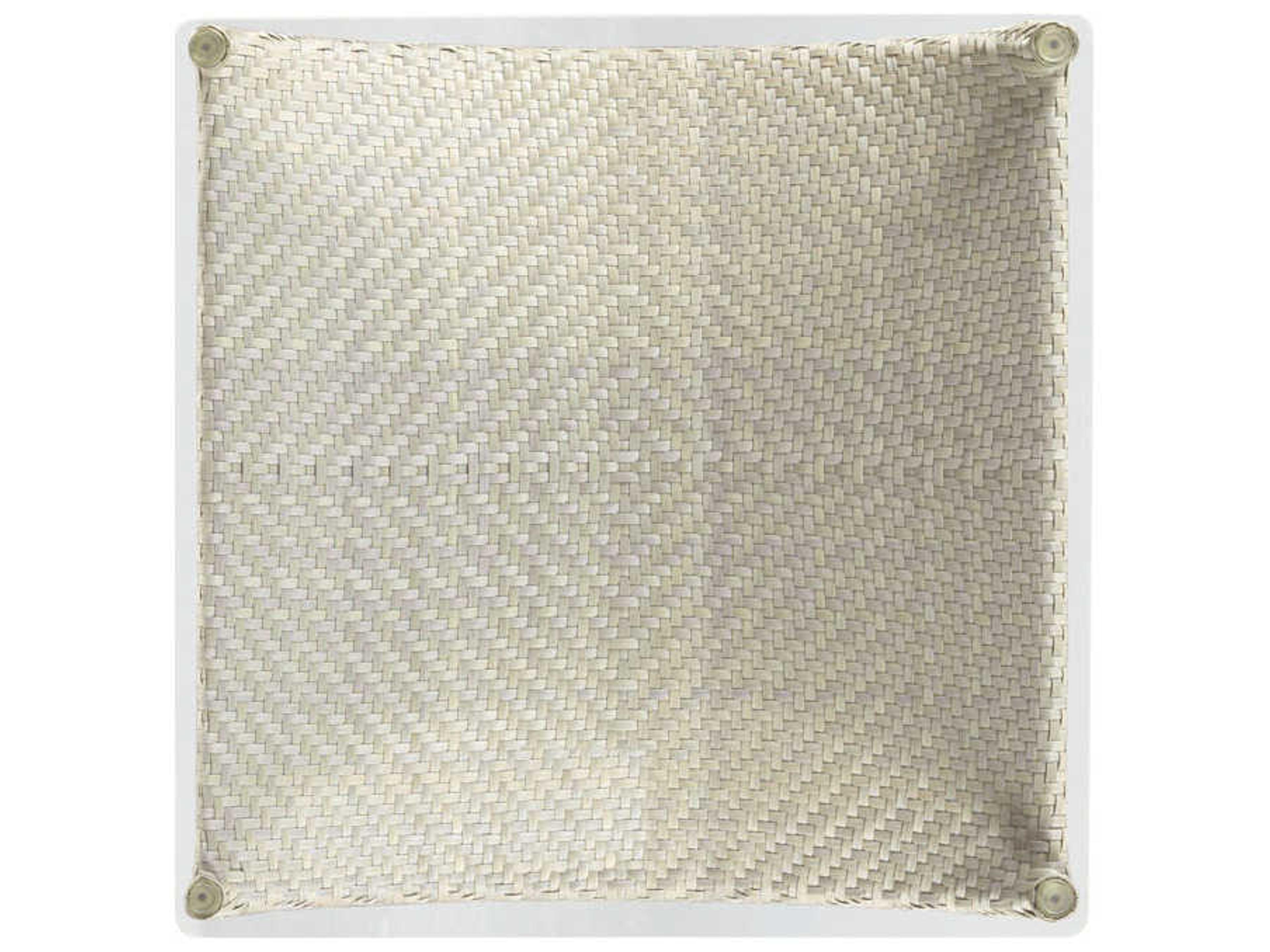 Woodbridge Outdoor Saint Lucia Floral Gray Wicker Square End Table