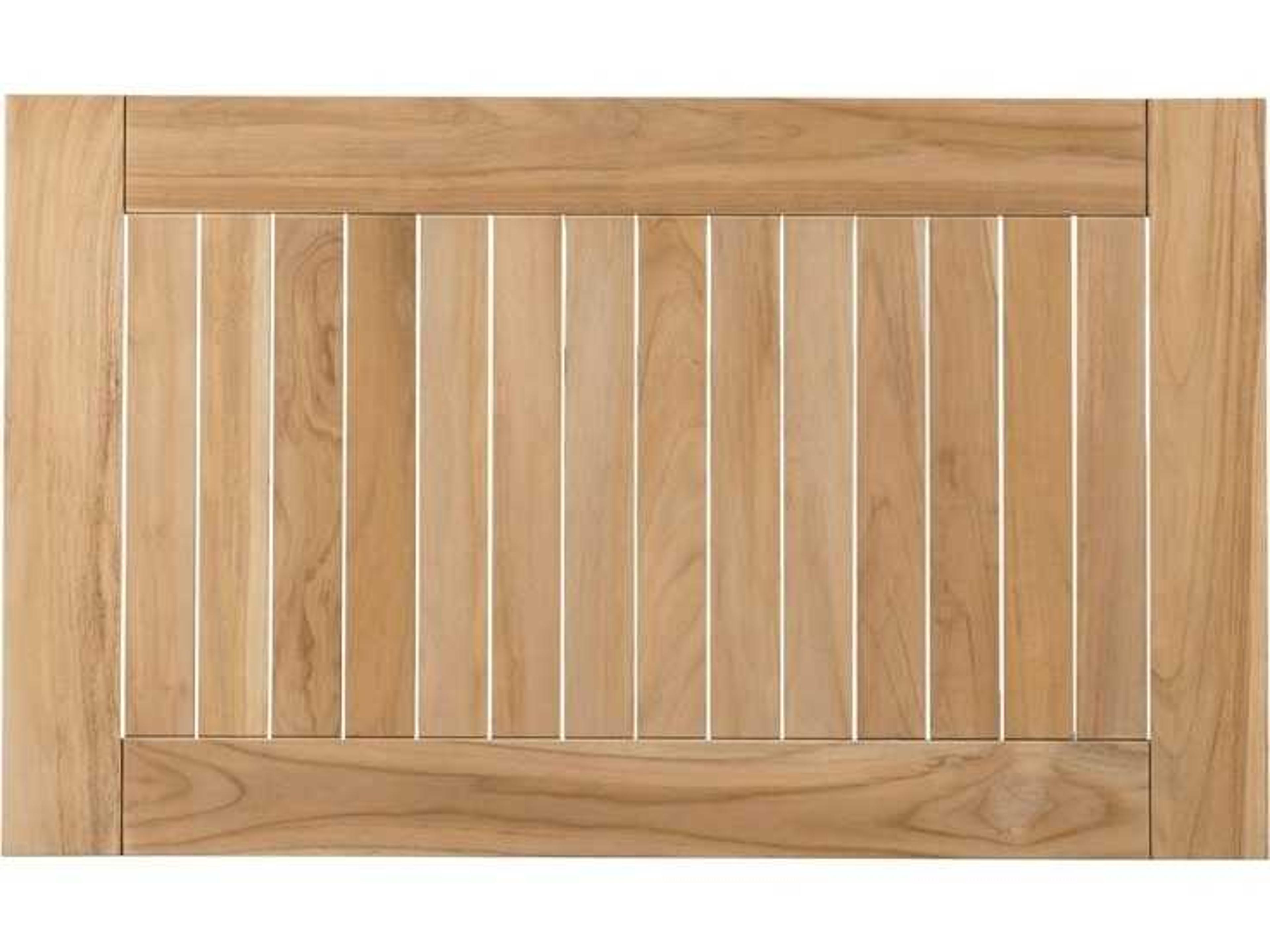 Woodbridge Outdoor Jupiter Natural Teak / Graphite Gray Aluminum Rectangular Coffee Table