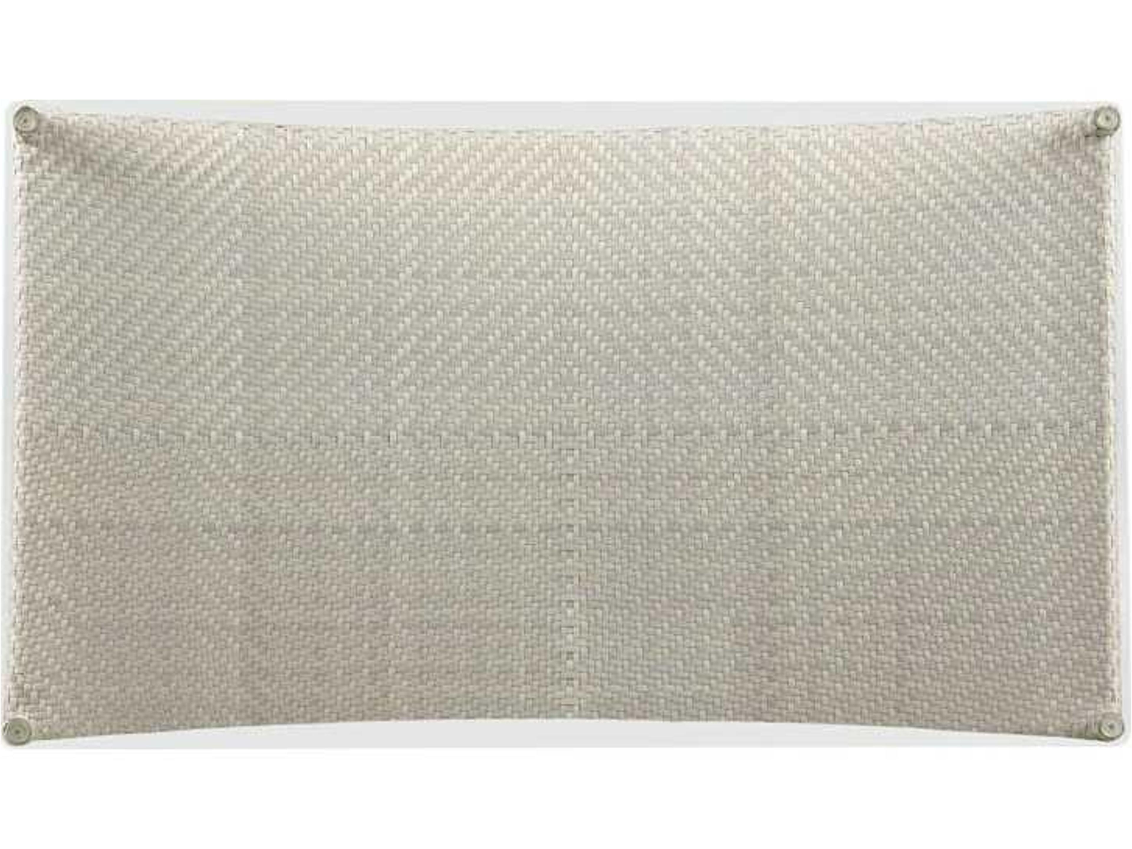 Woodbridge Outdoor Saint Lucia Floral Gray Wicker Rectangular Coffee Table