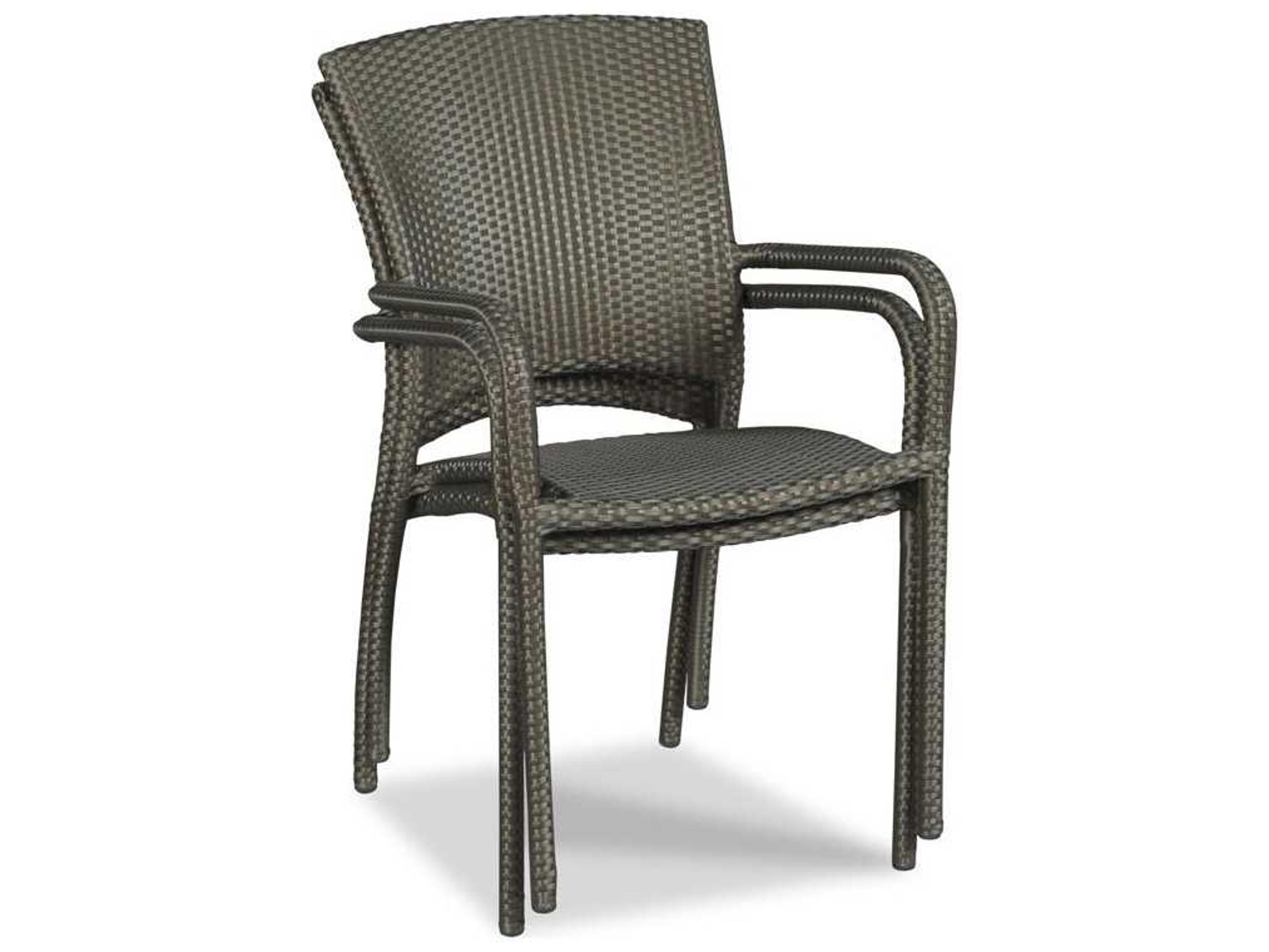 Woodbridge Outdoor Cafe Espresso Aluminum Wicker Dining Chair