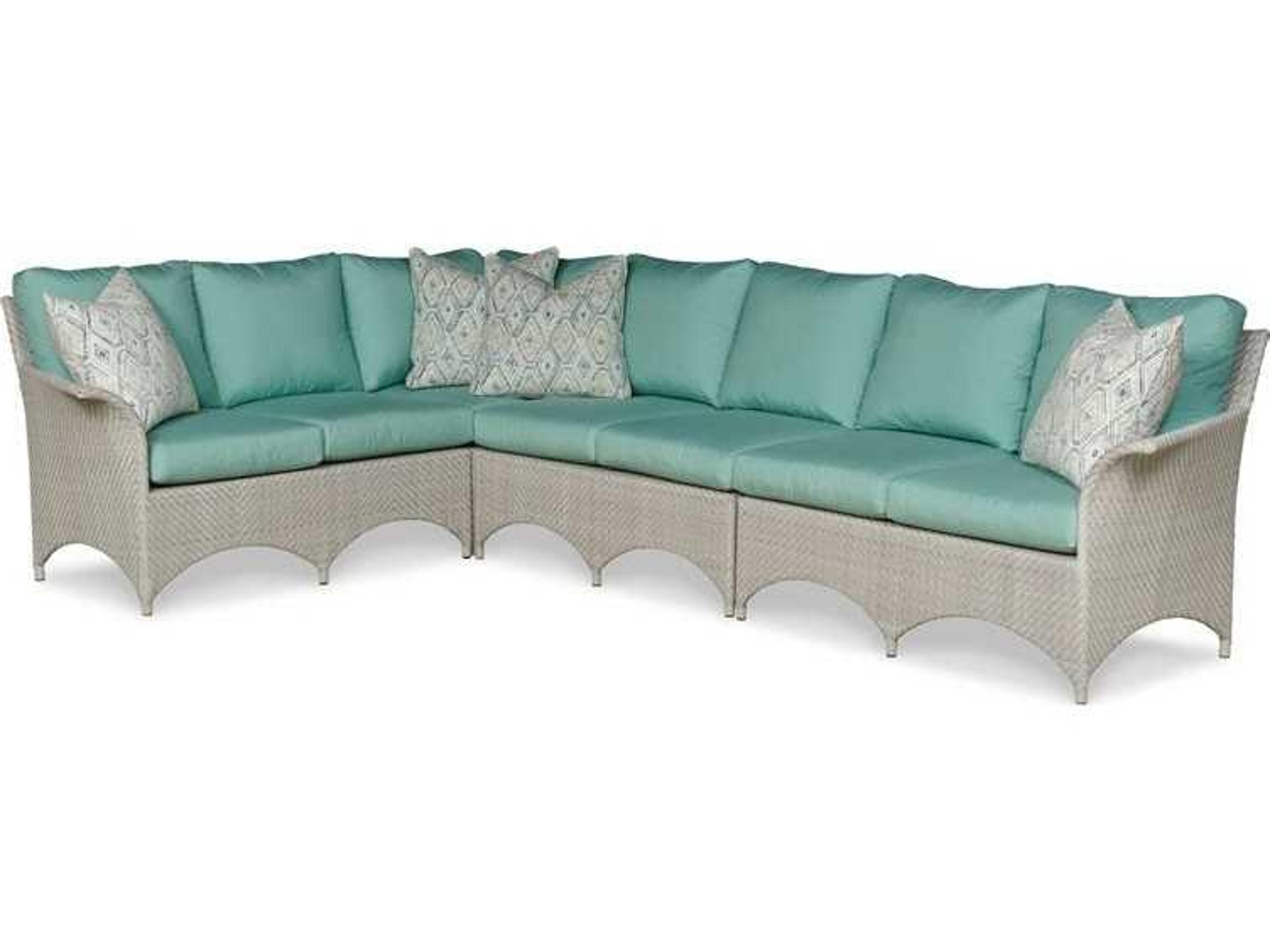 Woodbridge Outdoor Saint Lucia Floral Gray Aluminum Wicker Cushion Loveseat