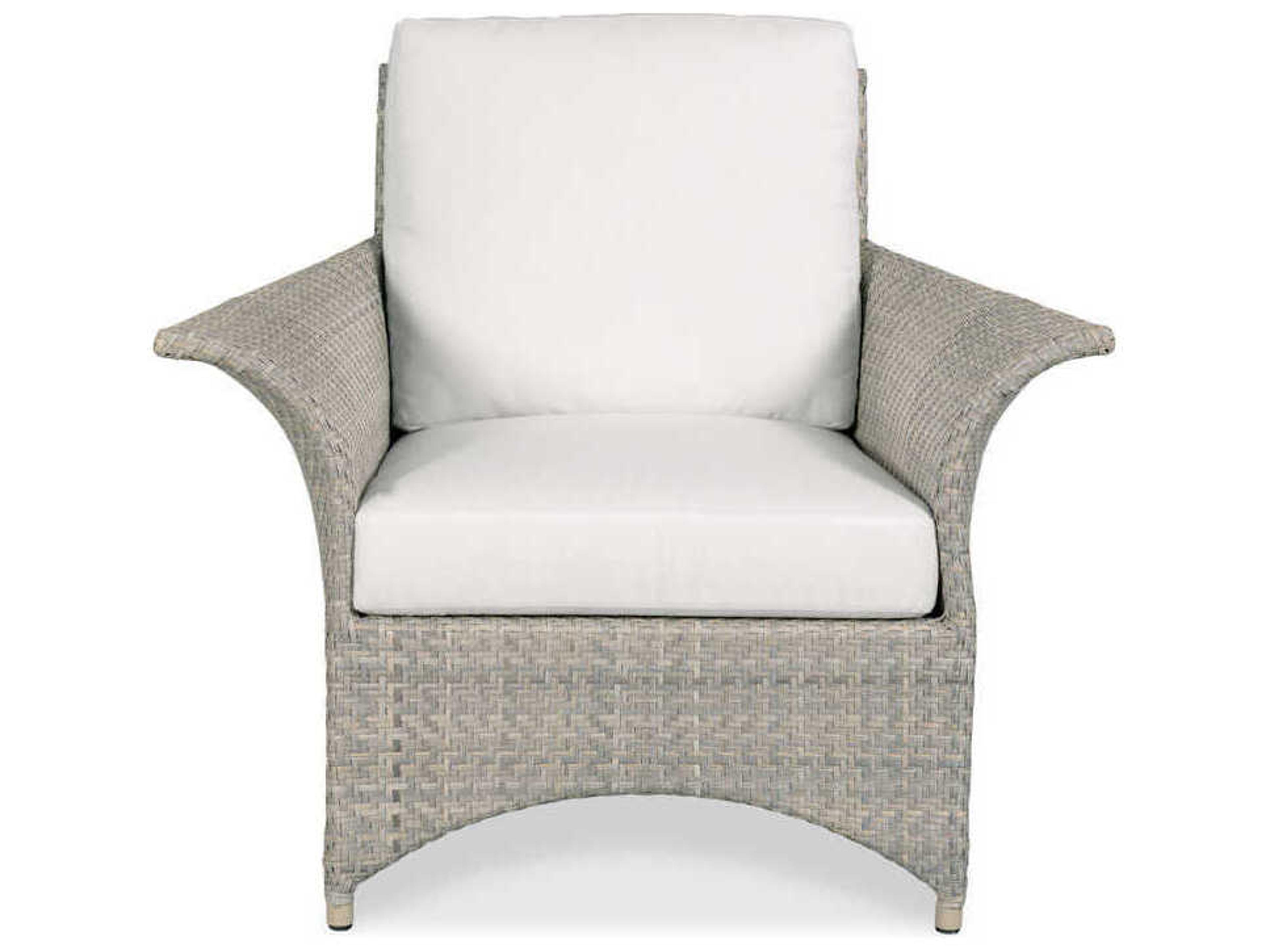 Woodbridge Outdoor Floral Gray Aluminum Recycled Plastic Cushion Lounge Chair