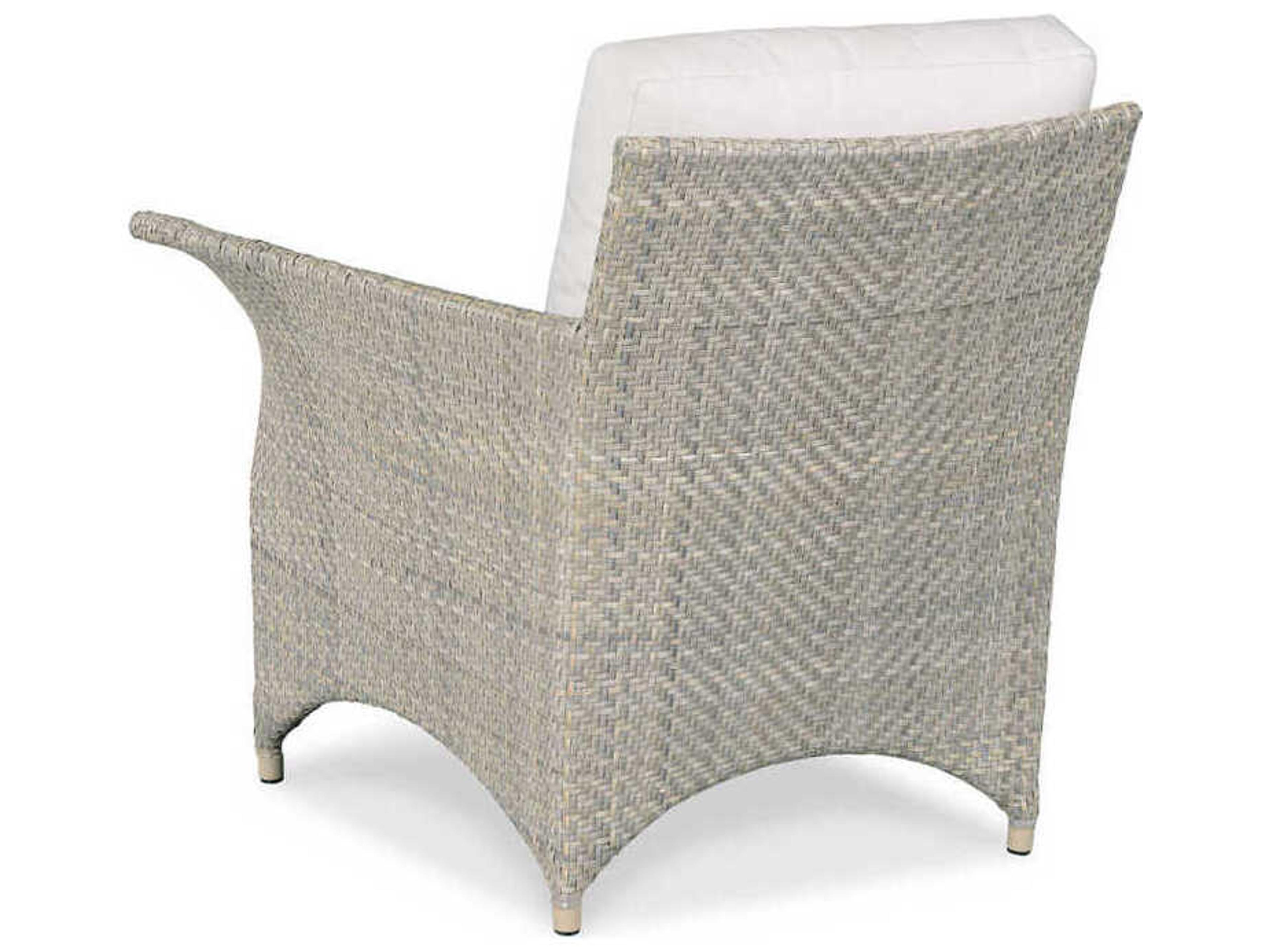 Woodbridge Outdoor Floral Gray Aluminum Recycled Plastic Cushion Lounge Chair