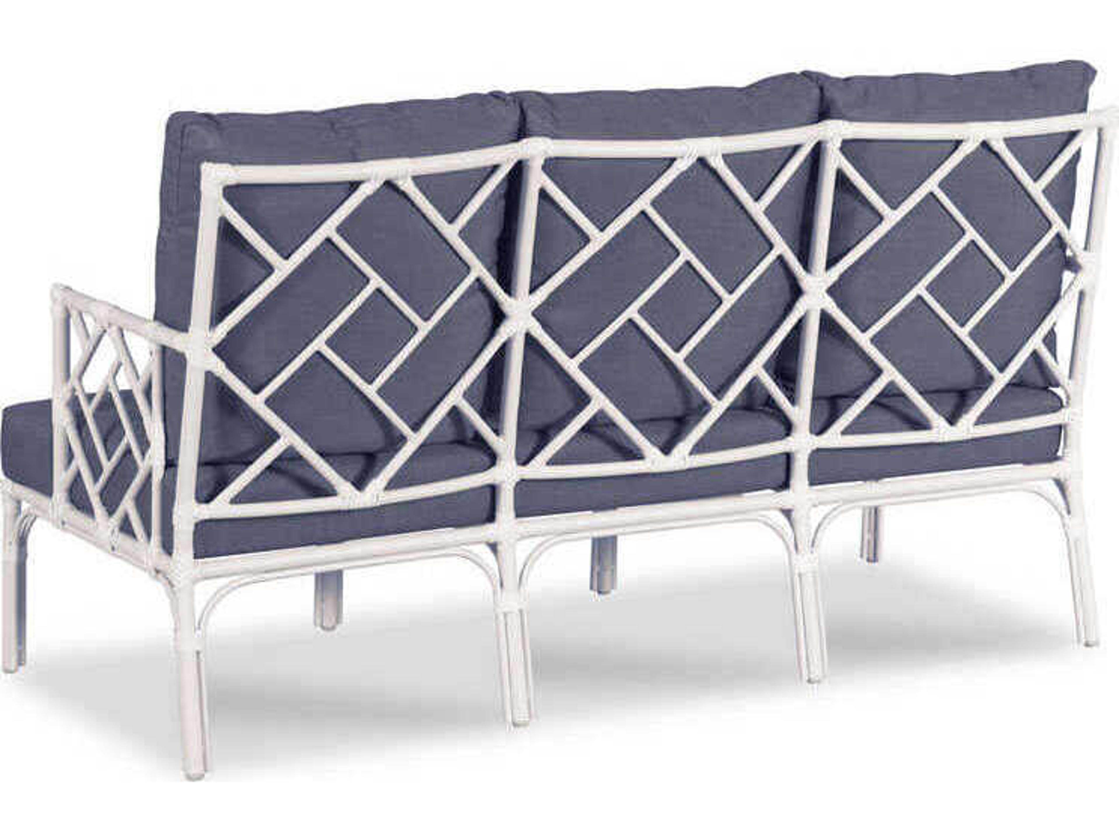 Woodbridge Outdoor Carlyle Cloud White Aluminum Cushion Loveseat