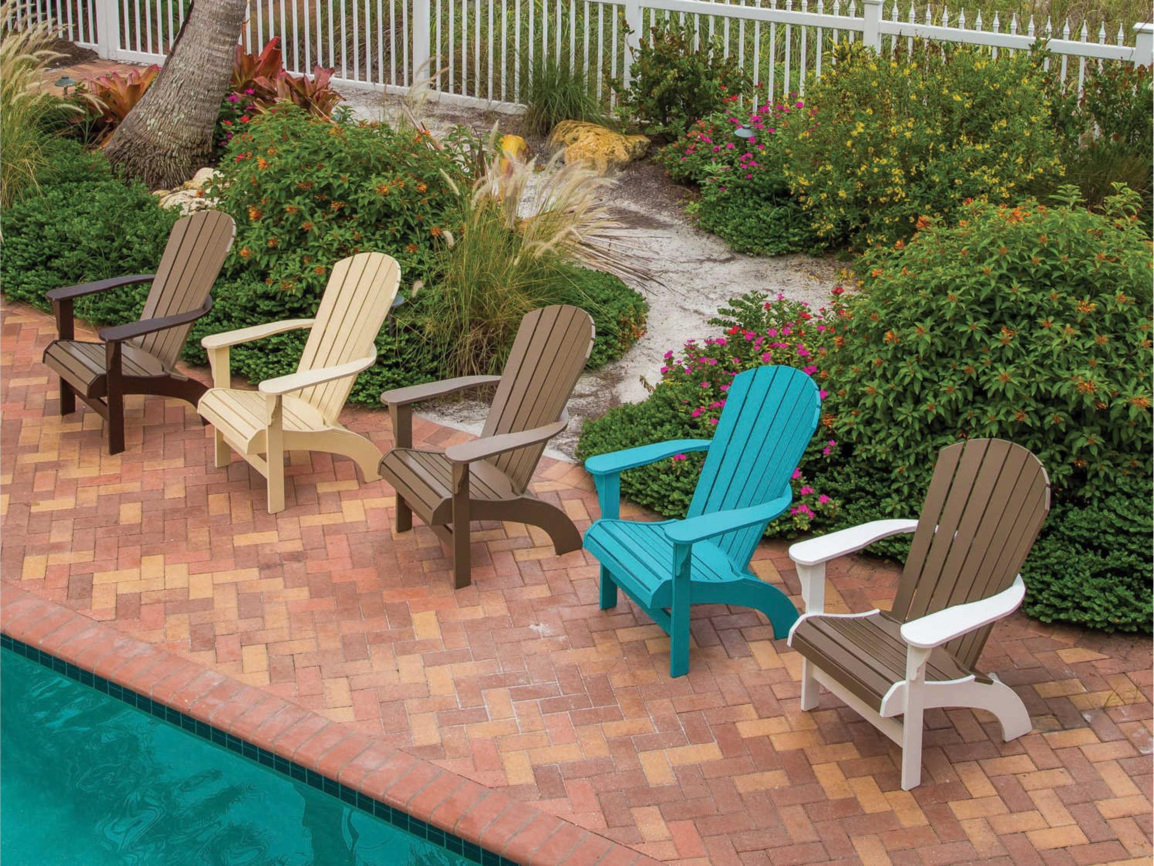 Adirondack Marine Grade Polymer Outdoor Patio Lounge Set