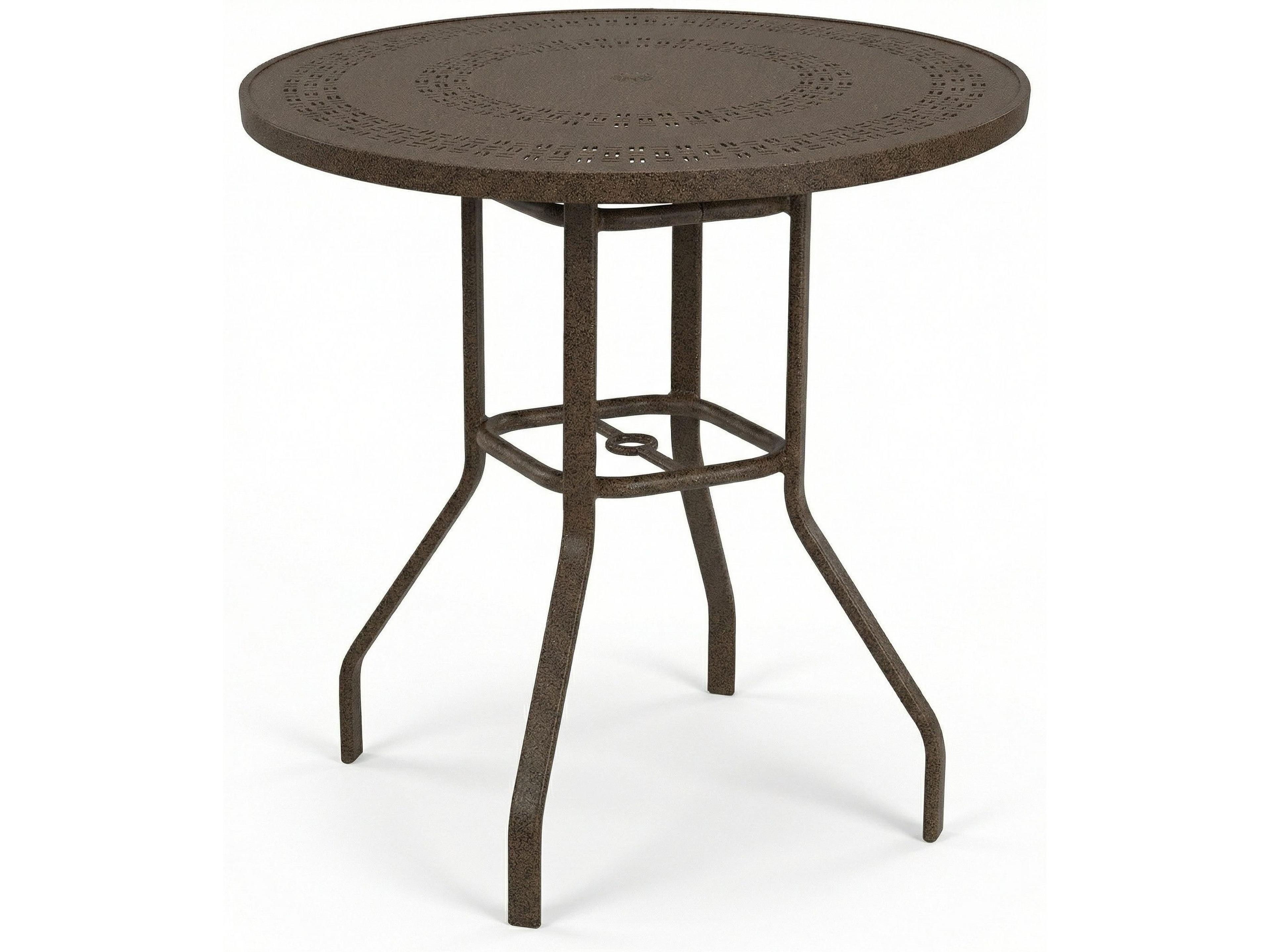 Windward Design Group Mayan Punched Aluminum Round Counter Table