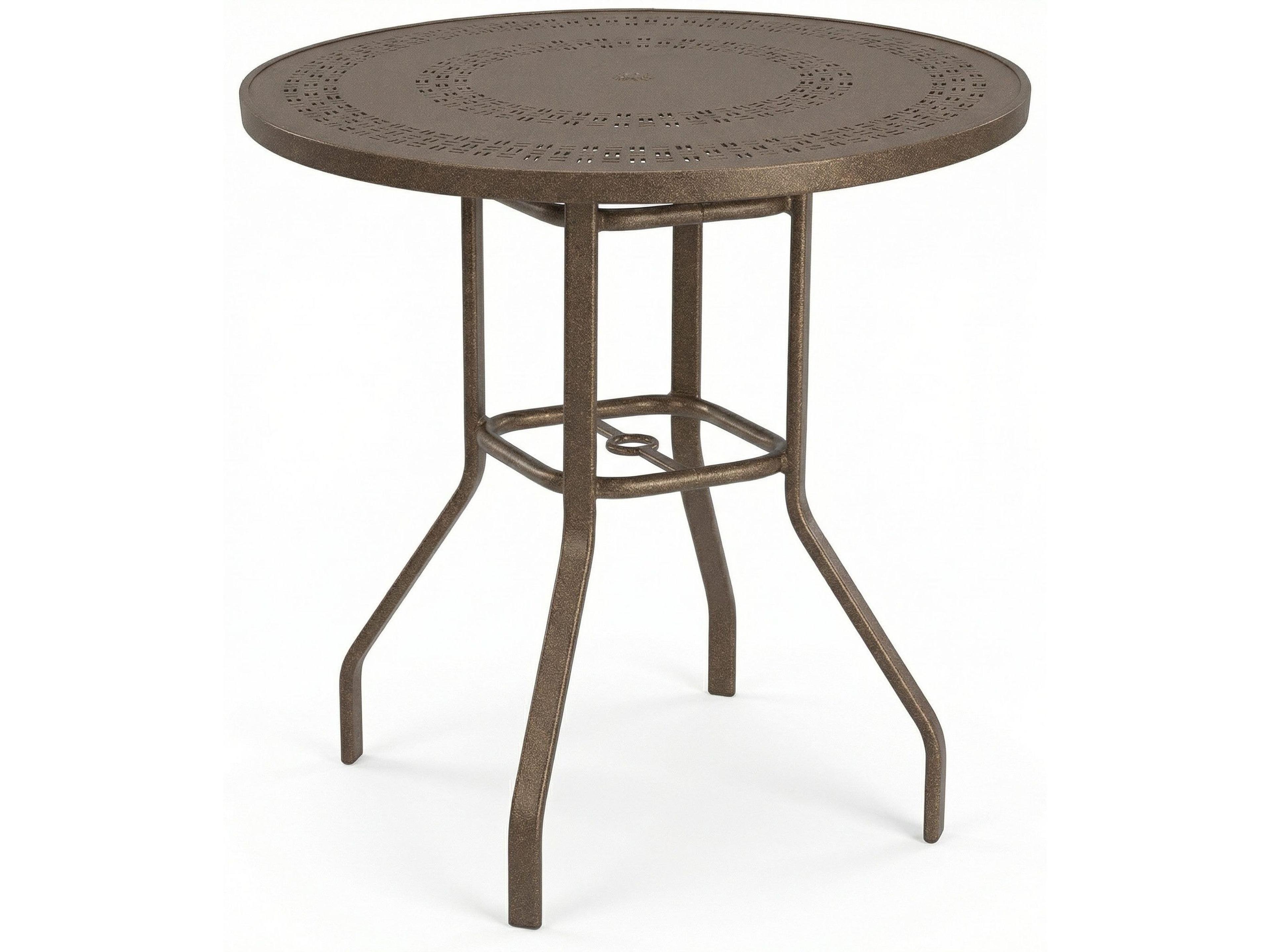 Windward Design Group Mayan Punched Aluminum Round Counter Table