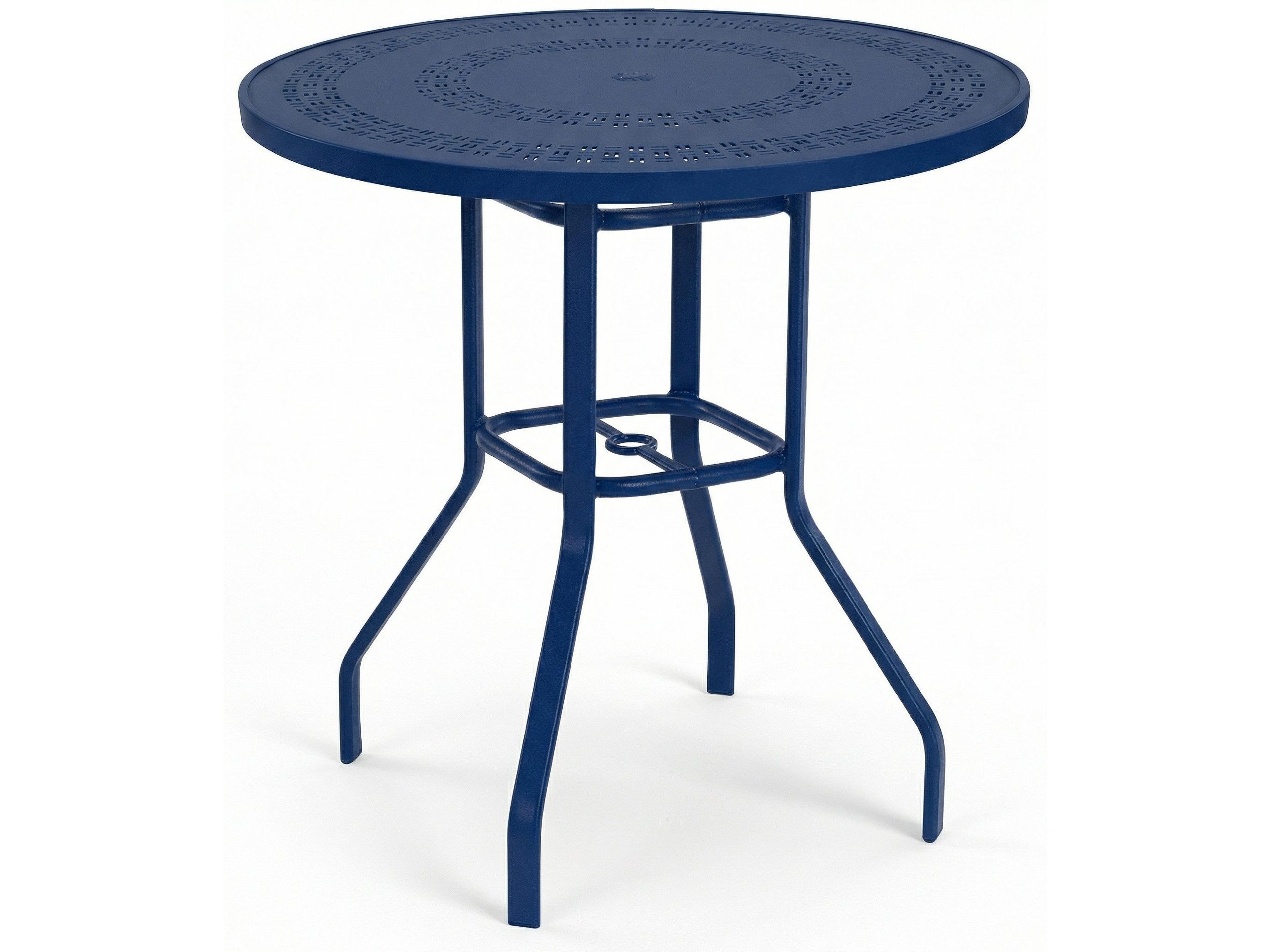 Windward Design Group Mayan Punched Aluminum Round Counter Table