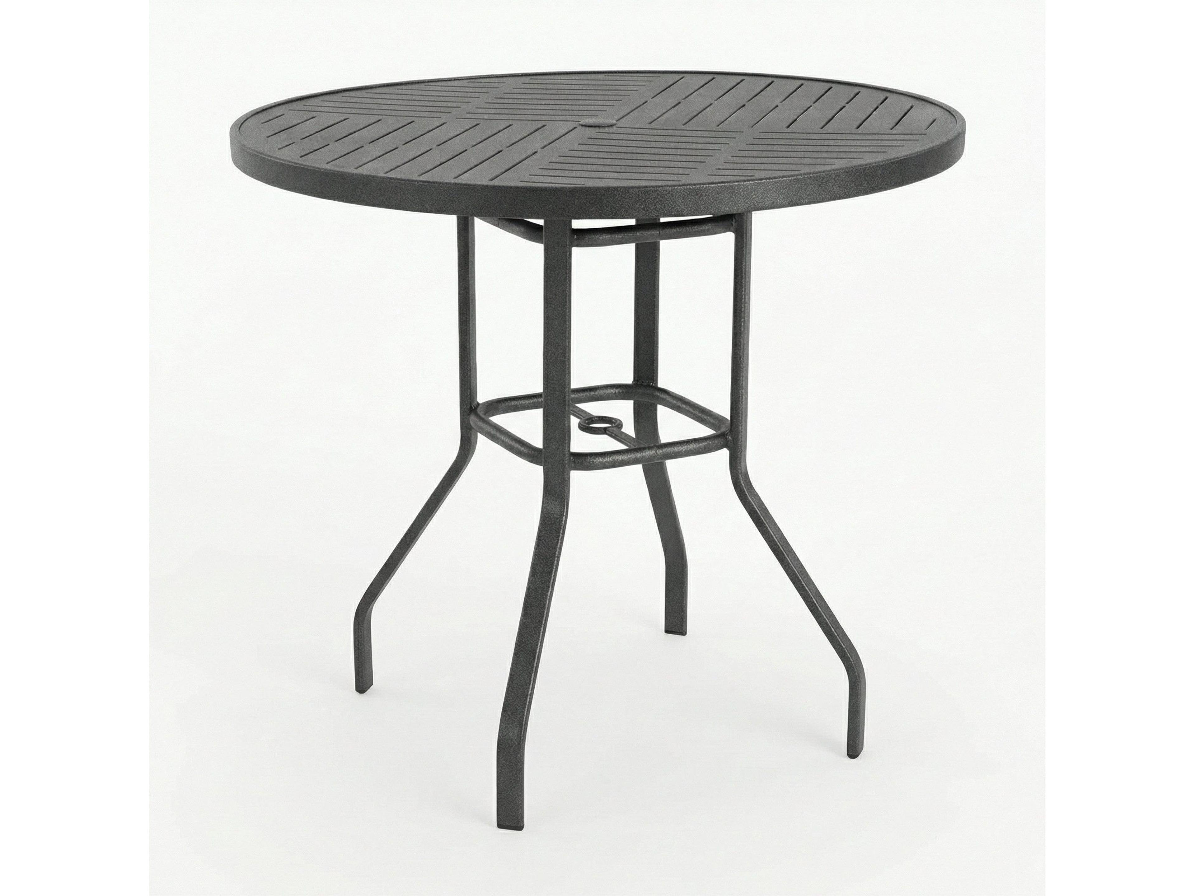Napa Punched Aluminum Round Counter Table