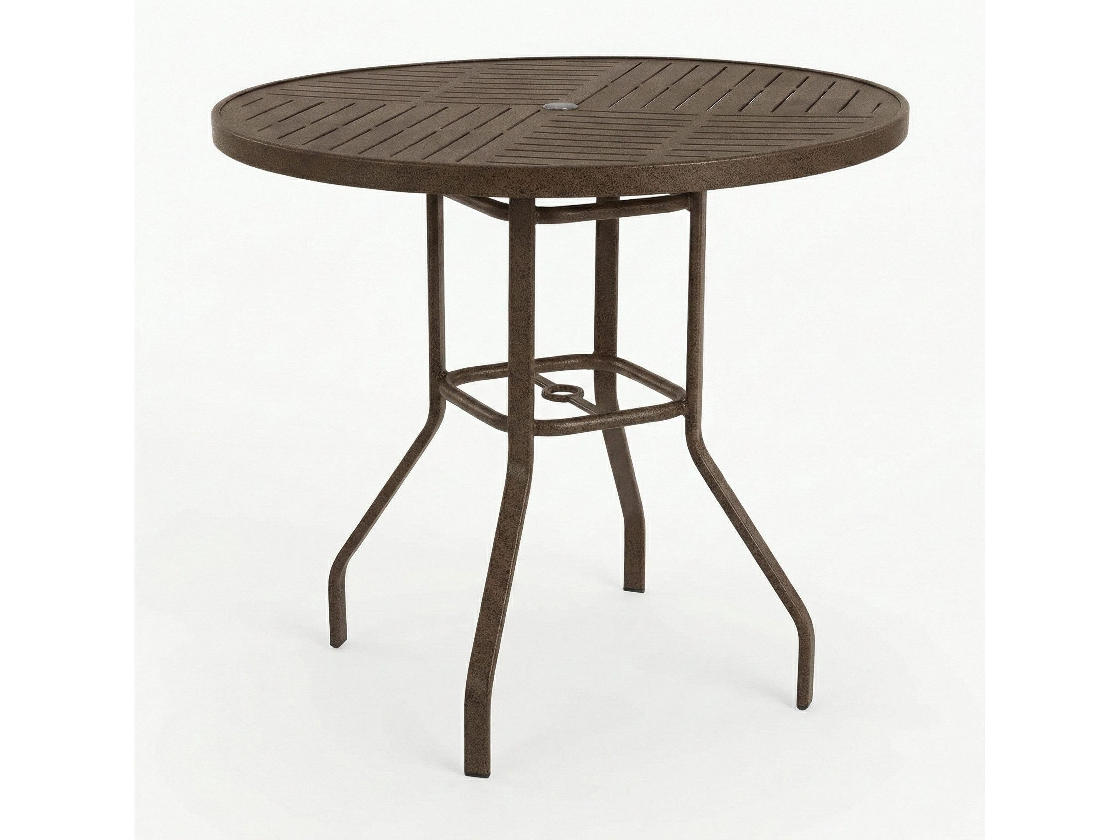 Windward Design Group Napa Punched Aluminum Round Counter Table