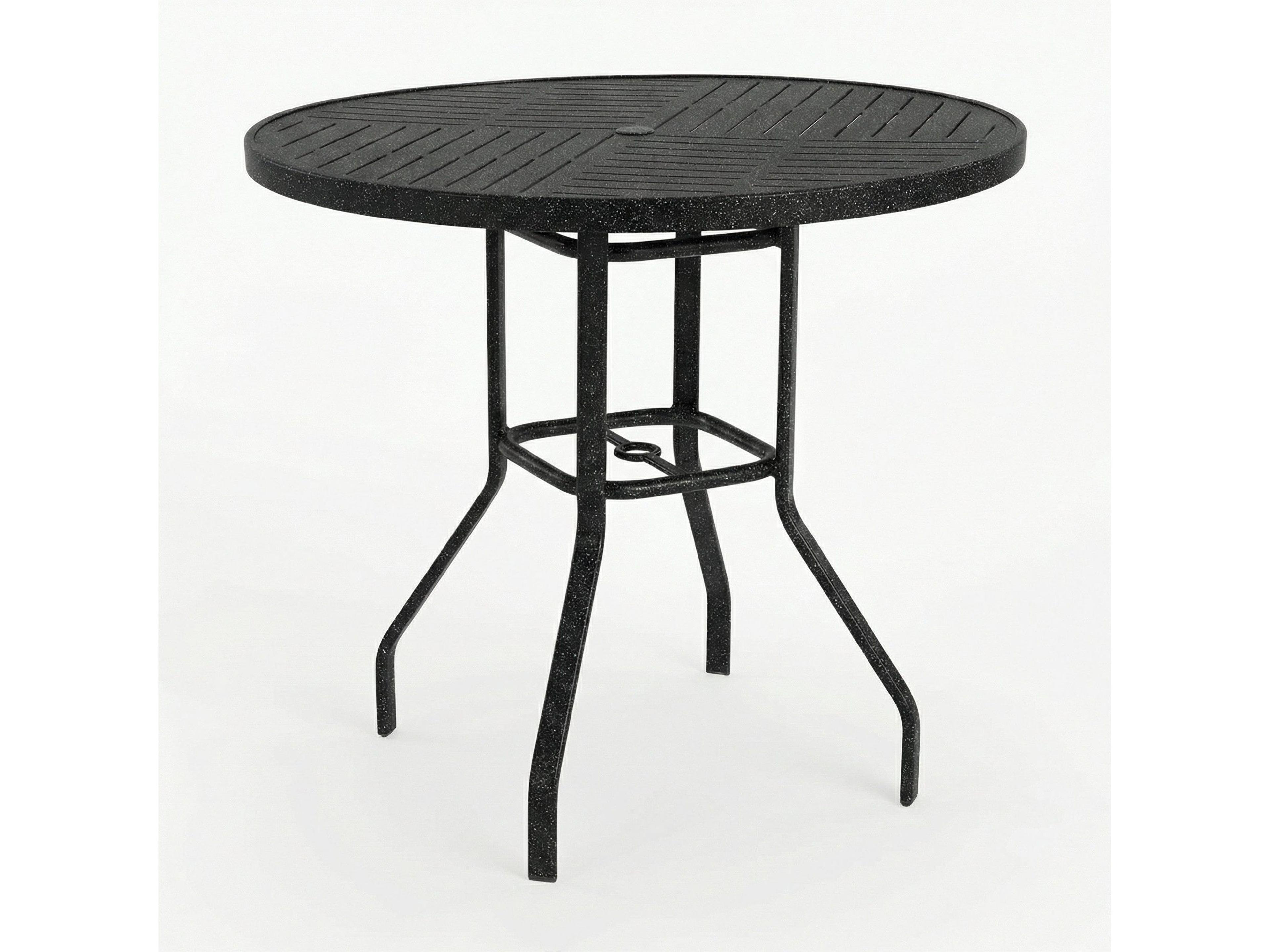 Windward Design Group Napa Punched Aluminum Round Counter Table