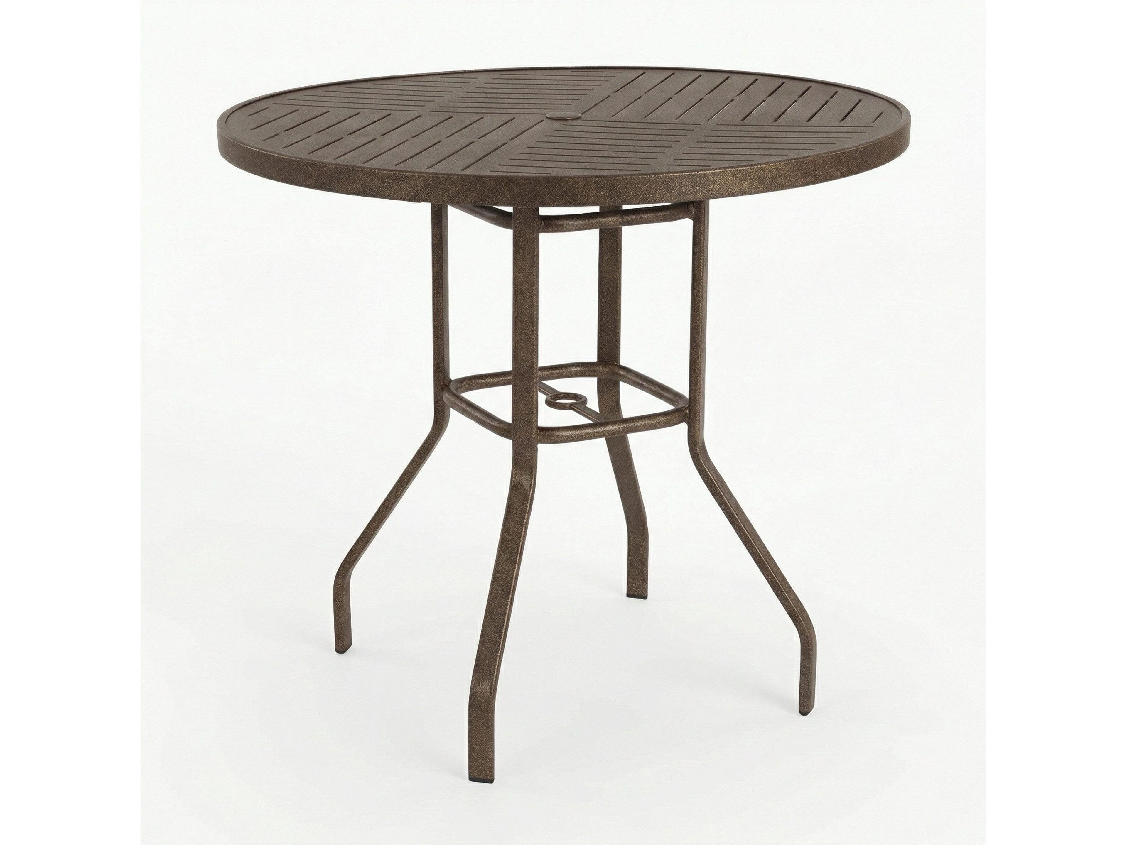Windward Design Group Napa Punched Aluminum Round Counter Table