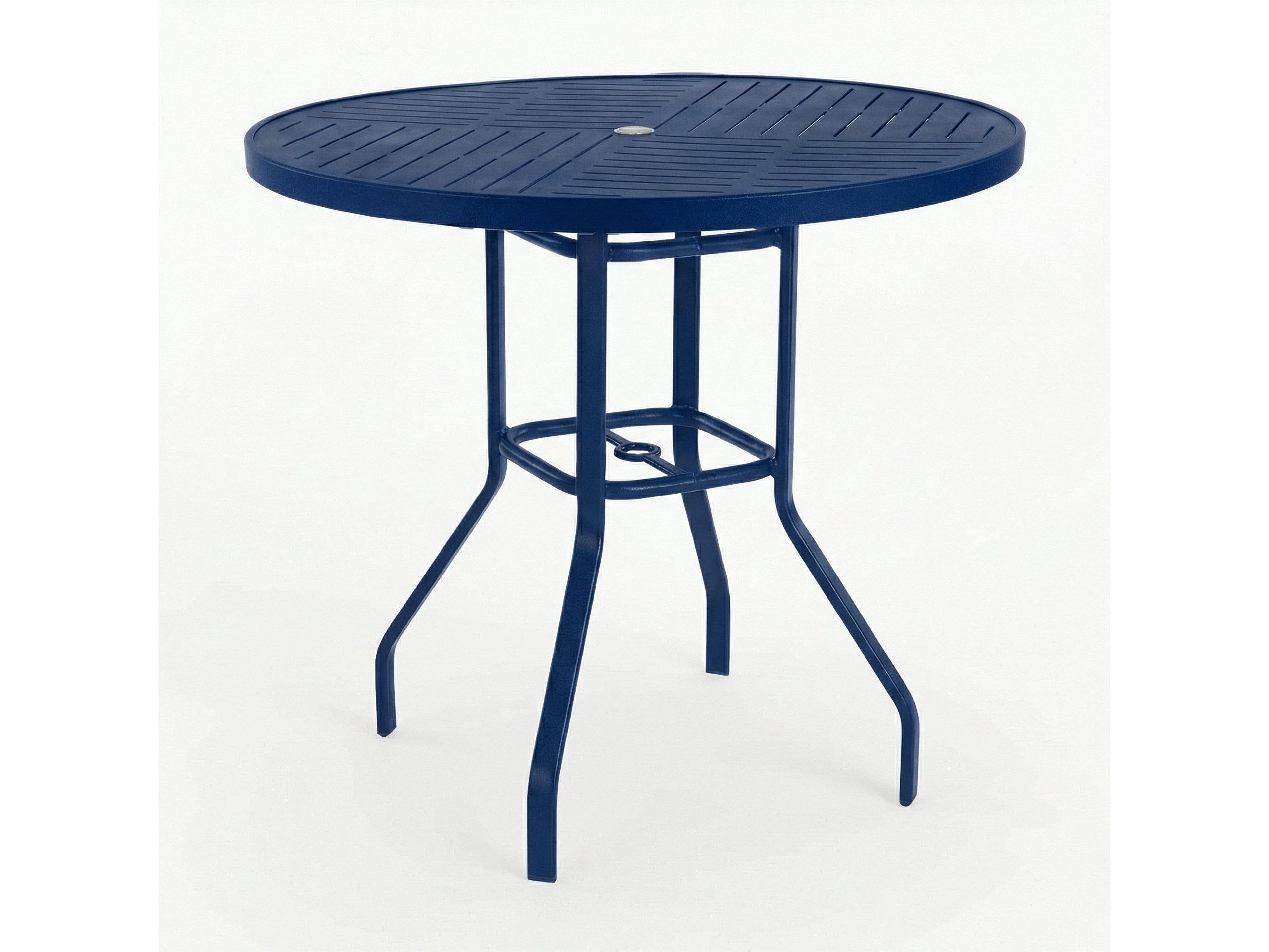 Windward Design Group Napa Punched Aluminum Round Counter Table