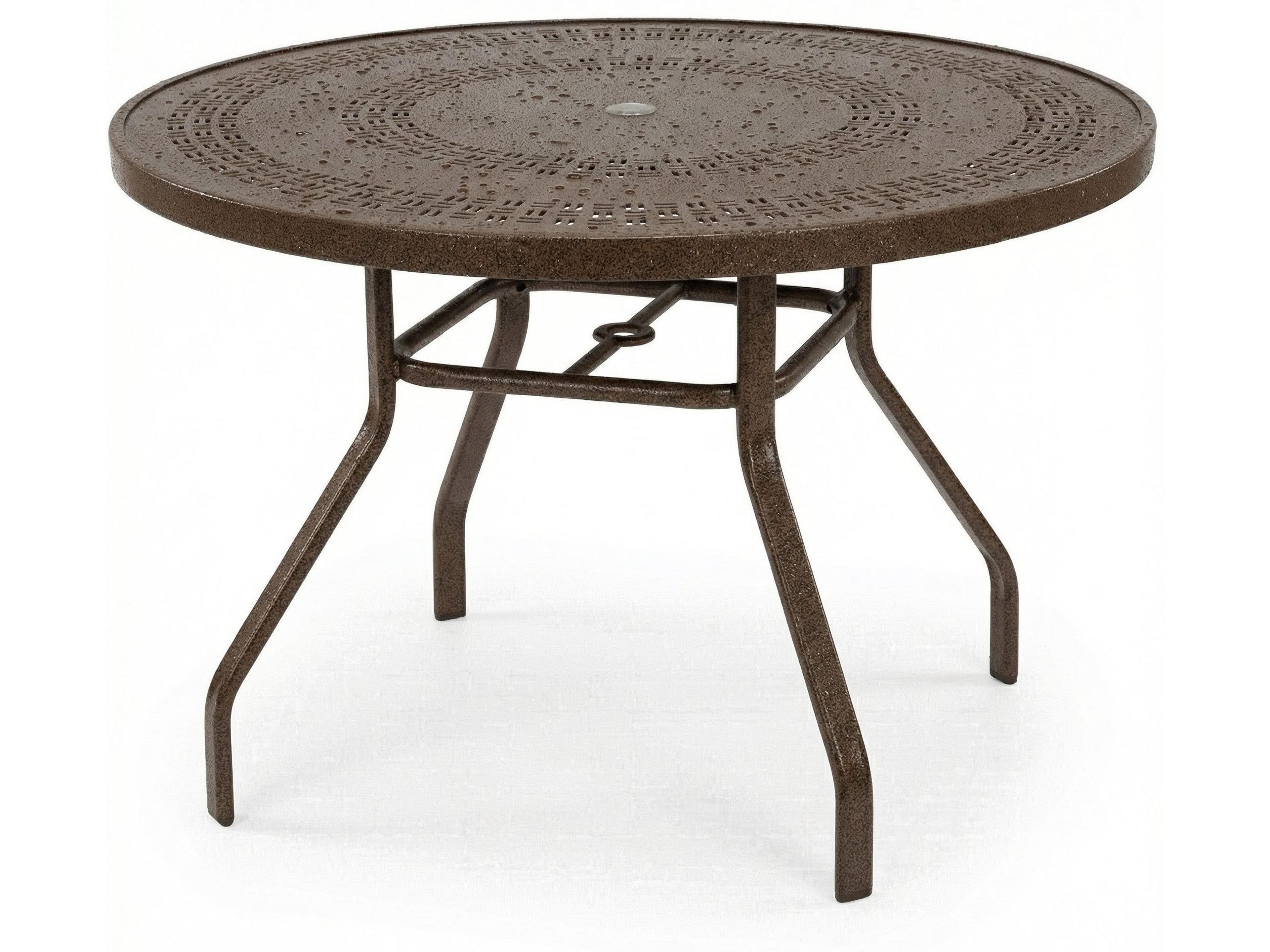Windward Design Group Mayan Punched Aluminum Round Dining Table