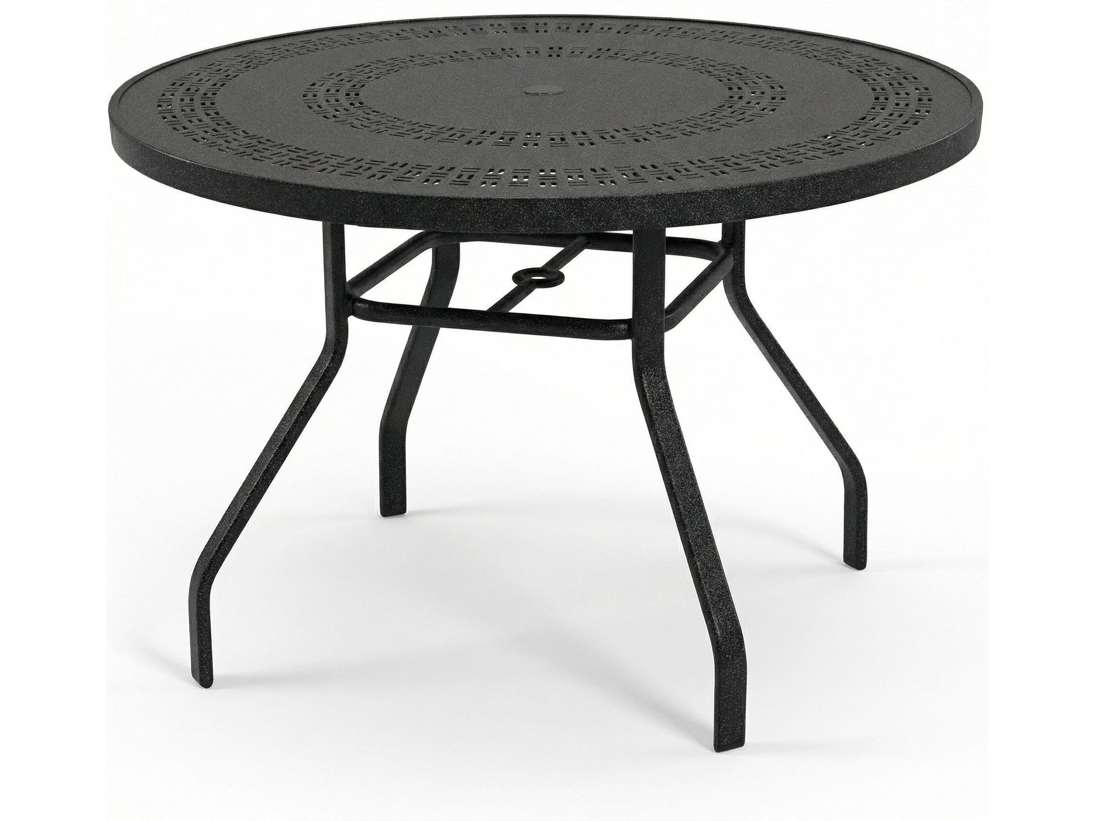 Windward Design Group Mayan Punched Aluminum Round Dining Table