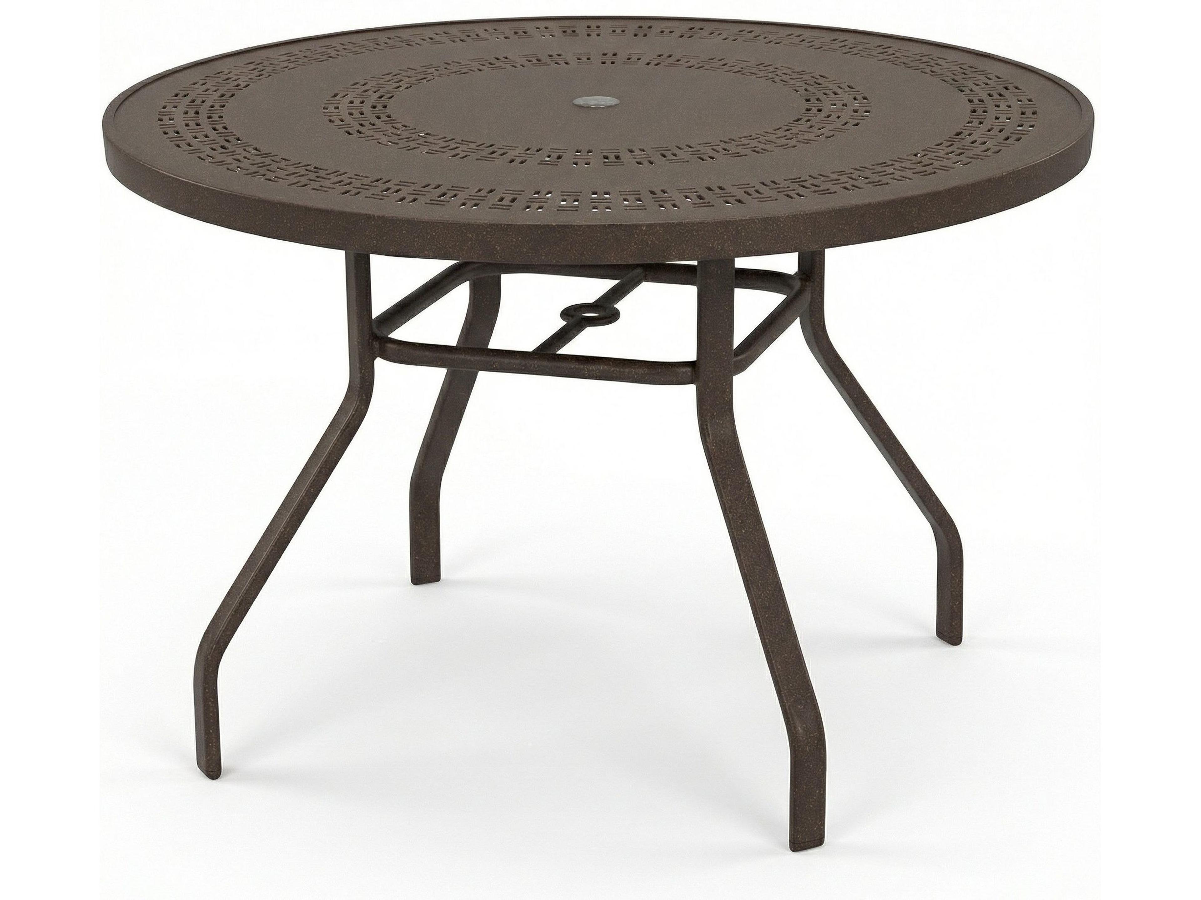 Windward Design Group Mayan Punched Aluminum Round Dining Table